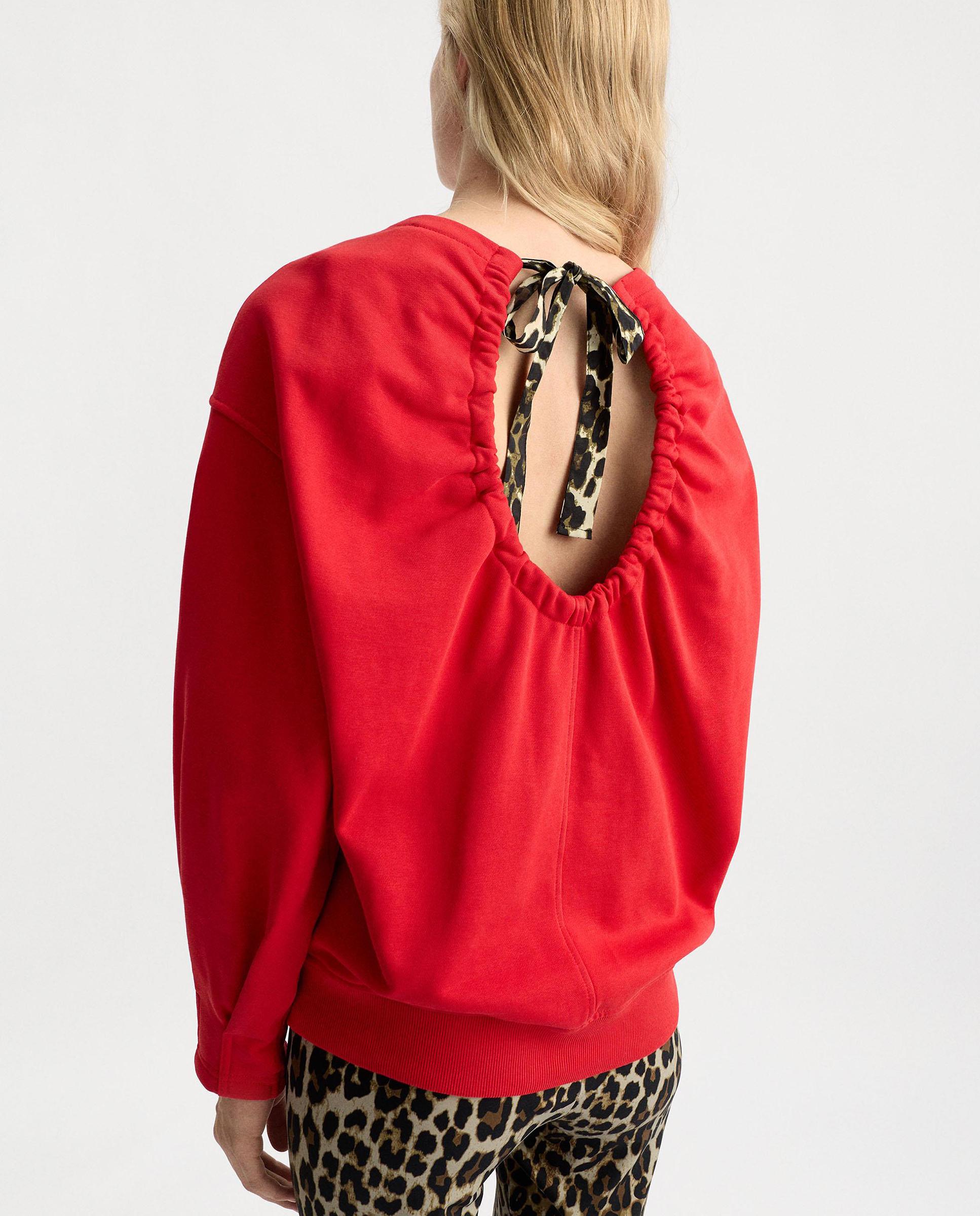 Sudadera de mujer estilo oversize en liso - Parfois - Rojo Rojo-4
