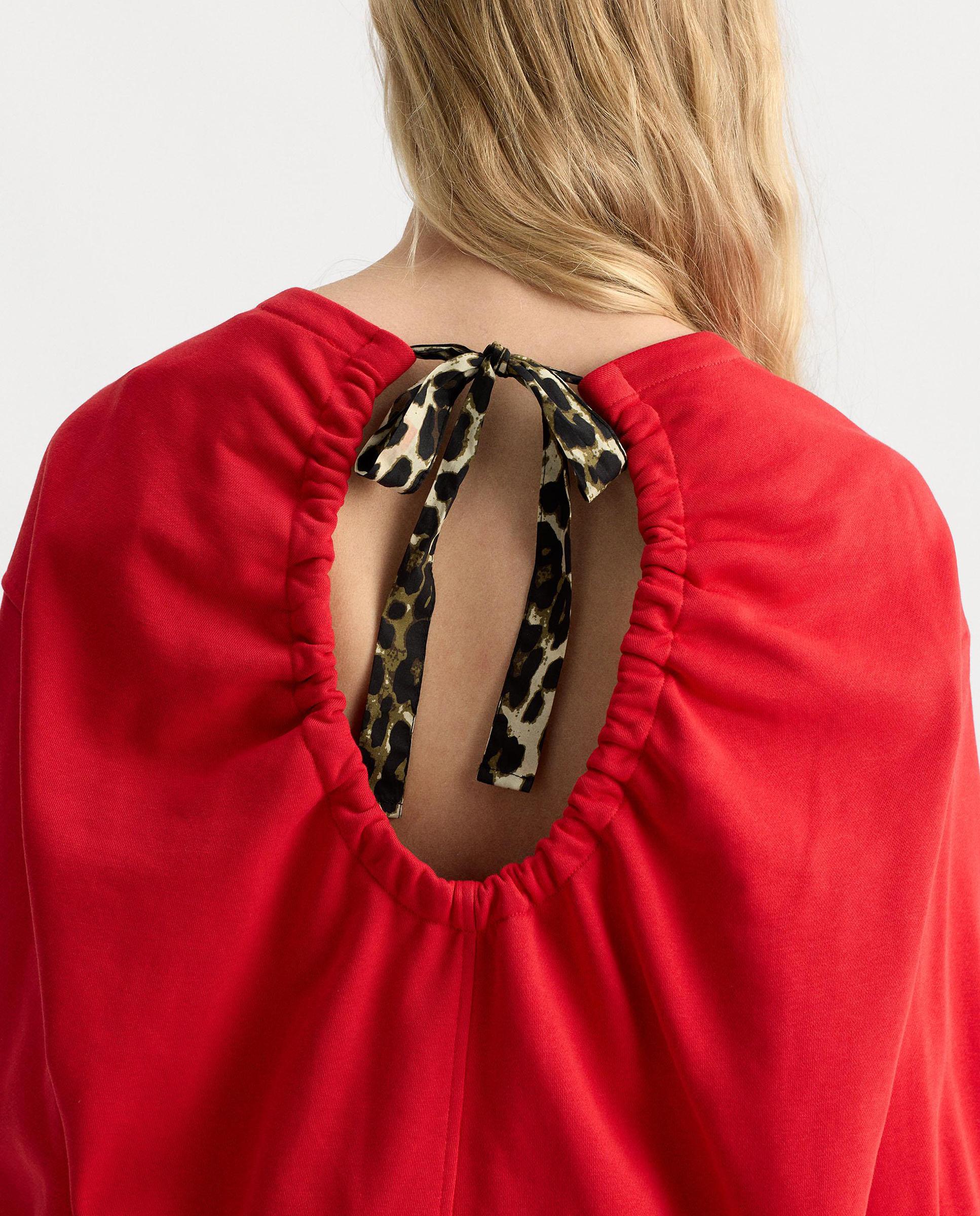 Sudadera de mujer estilo oversize en liso - Parfois - Rojo Rojo-5