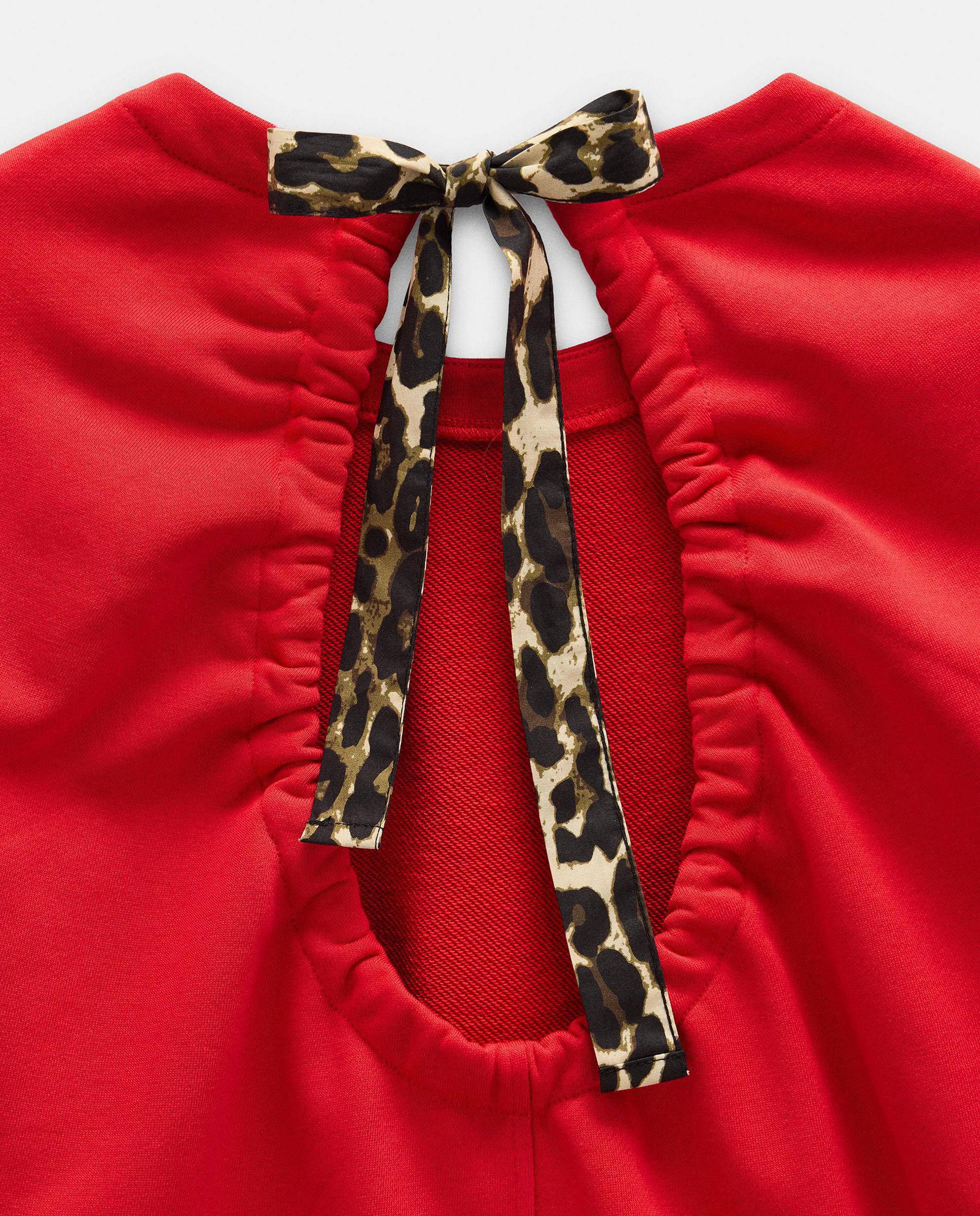 Sudadera de mujer estilo oversize en liso - Parfois - Rojo Rojo-6