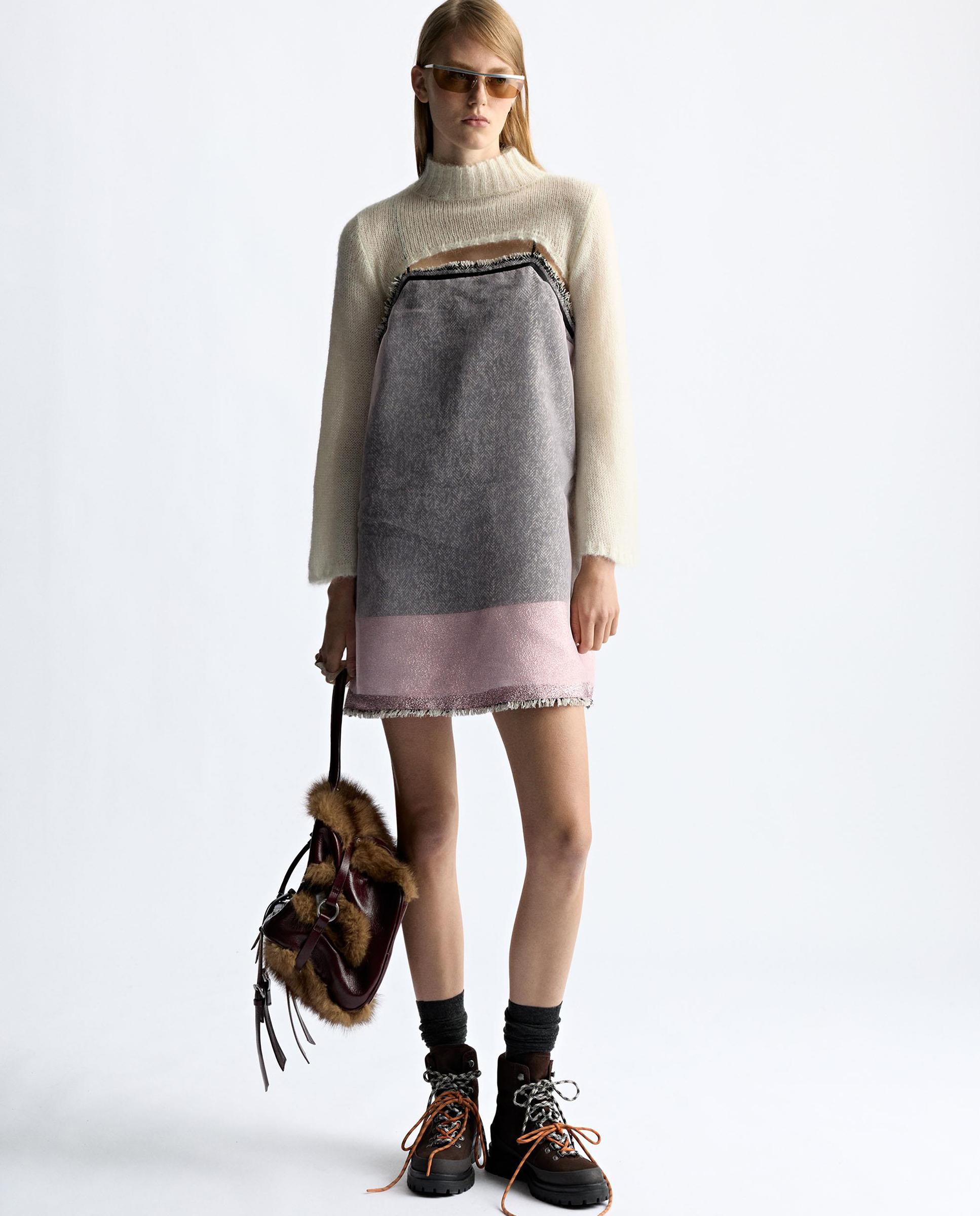 Jersey de mujer de punto crop en liso - Parfois - Crudo Crudo-2