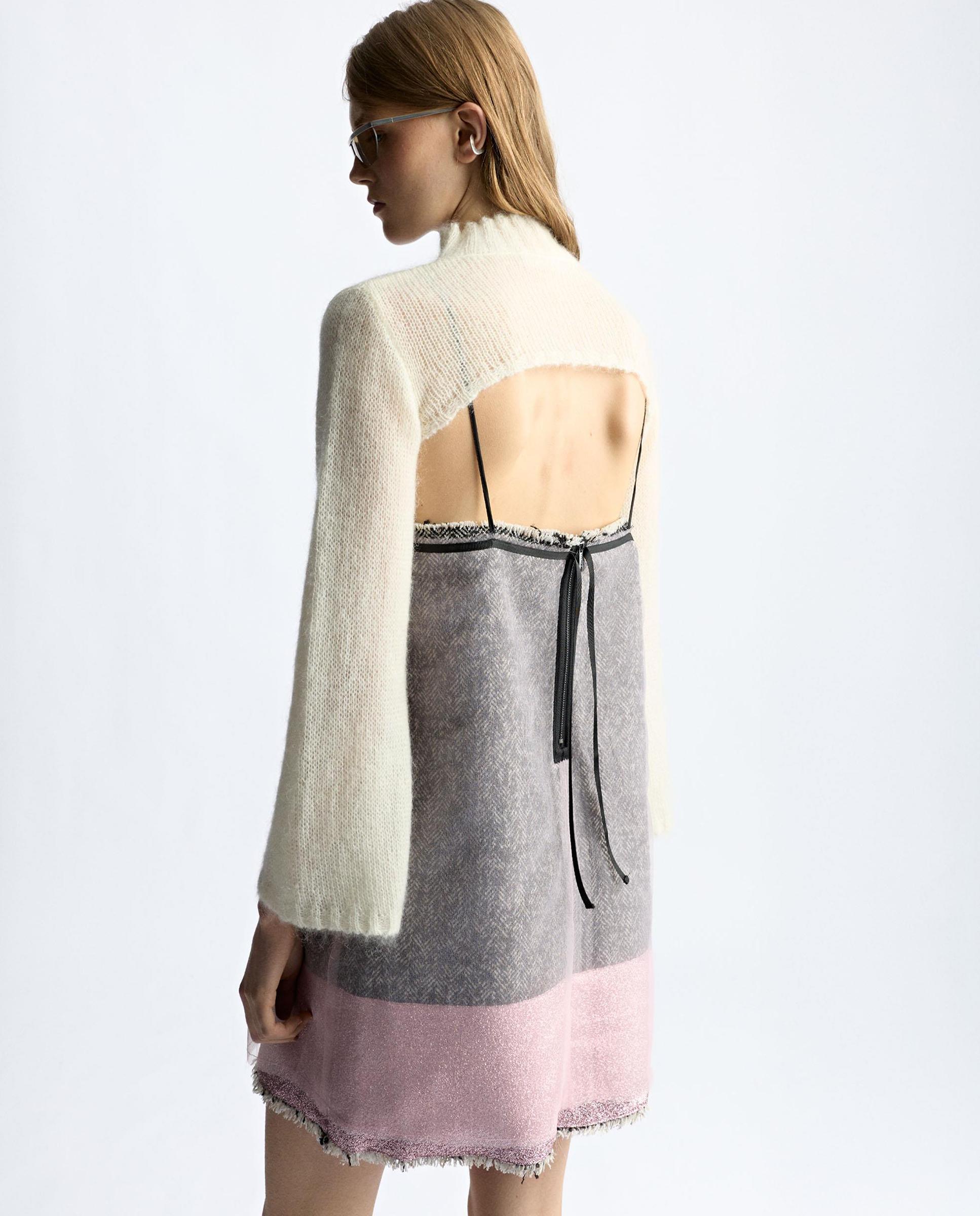 Jersey de mujer de punto crop en liso - Parfois - Crudo Crudo-4