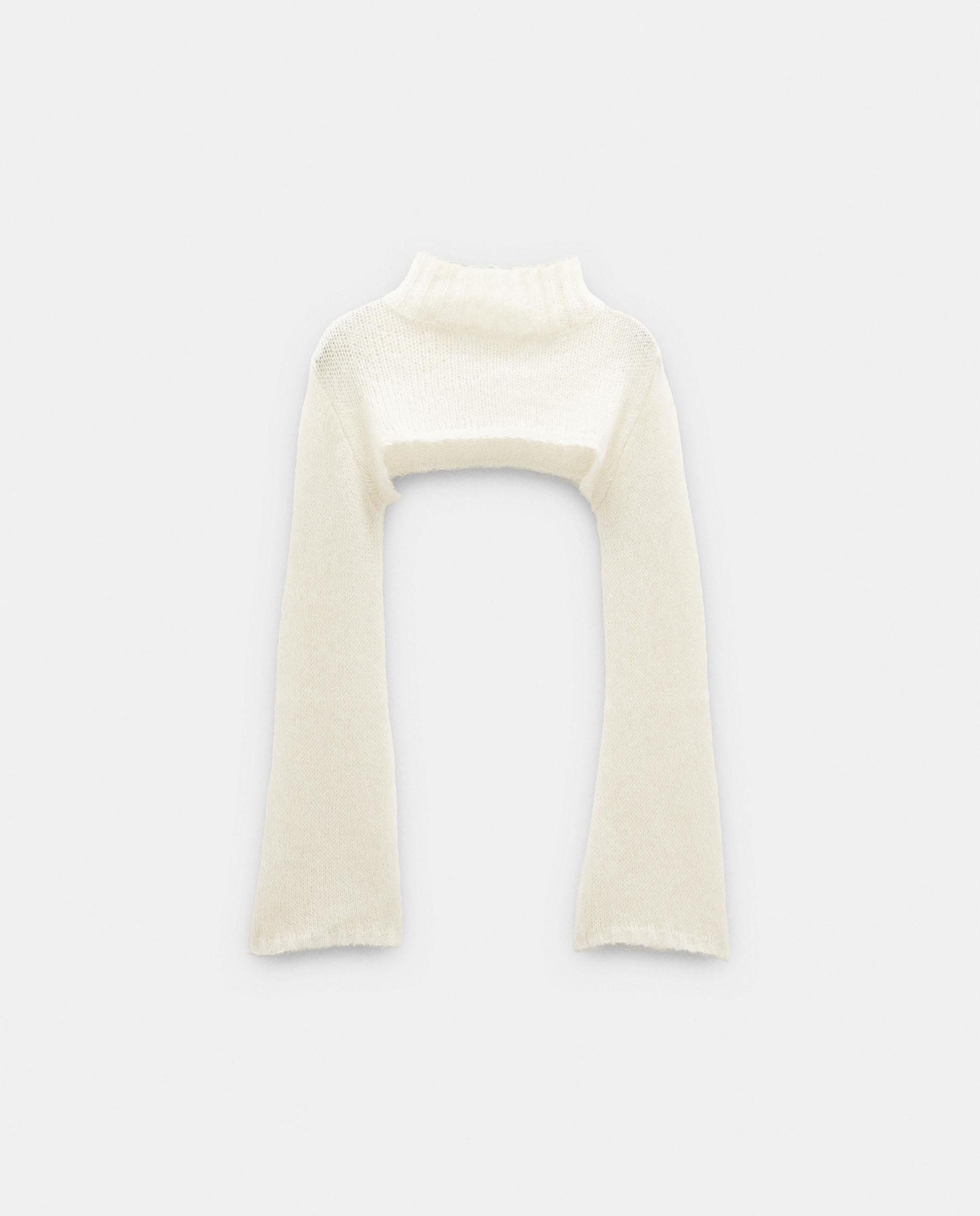 Jersey de mujer de punto crop en liso - Parfois - Crudo Crudo-6