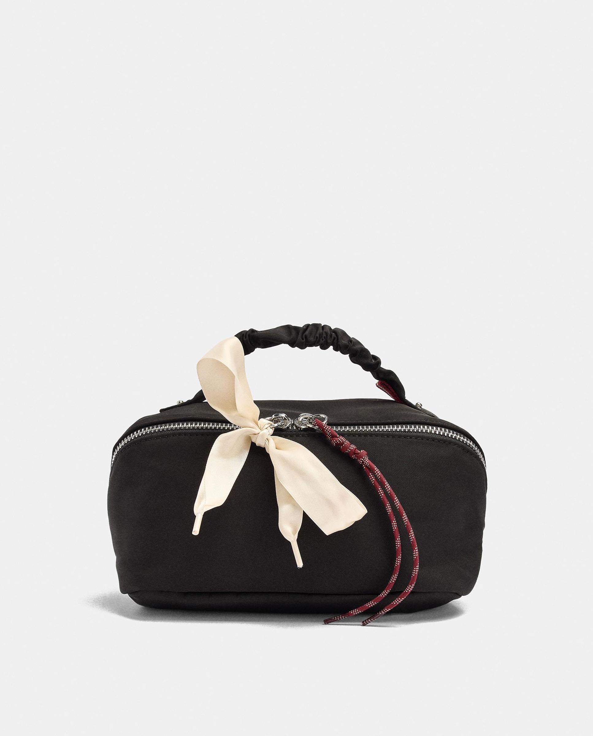 Neceser grande con cierre de cremallera y lazo decorativo - Parfois - Negro Negro-1