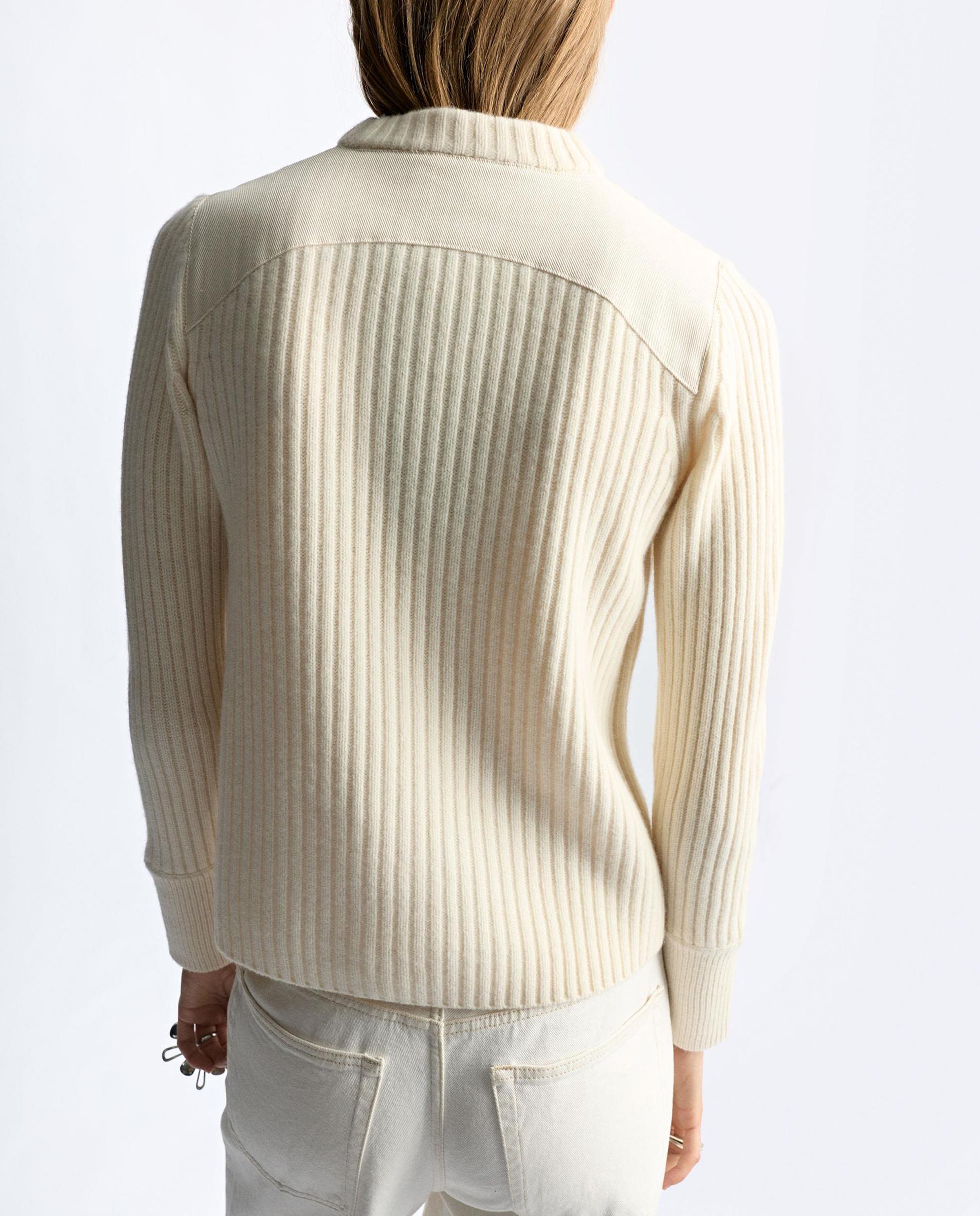 Jersey de mujer 100% lana de manga larga en liso - Parfois - Crudo Crudo-5