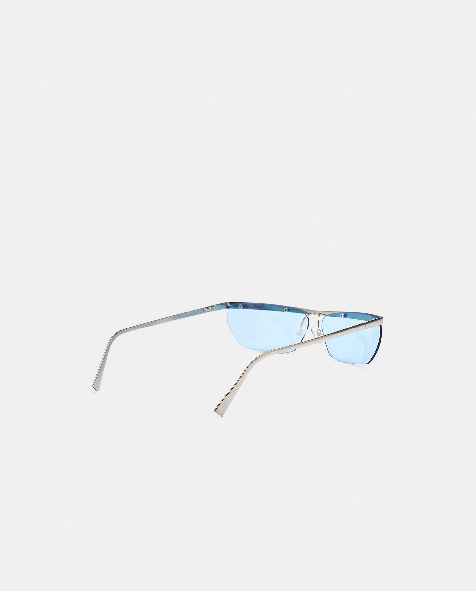 Gafas de sol de mujer con protección uv y forma rectangular - Parfois - Azul Azul-2