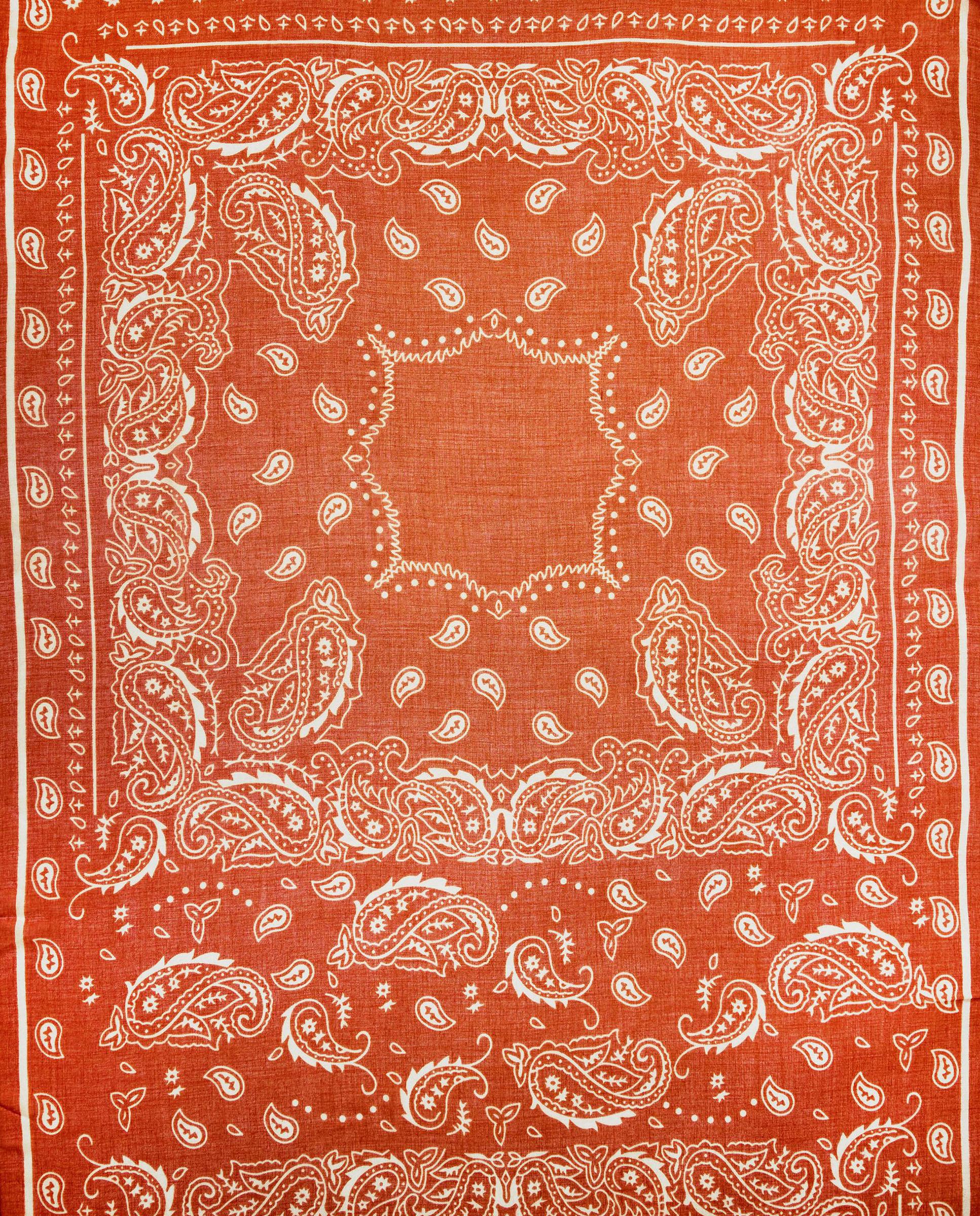 Pañuelo con pespuntes y estampado paisley - Parfois - Naranja Naranja-2