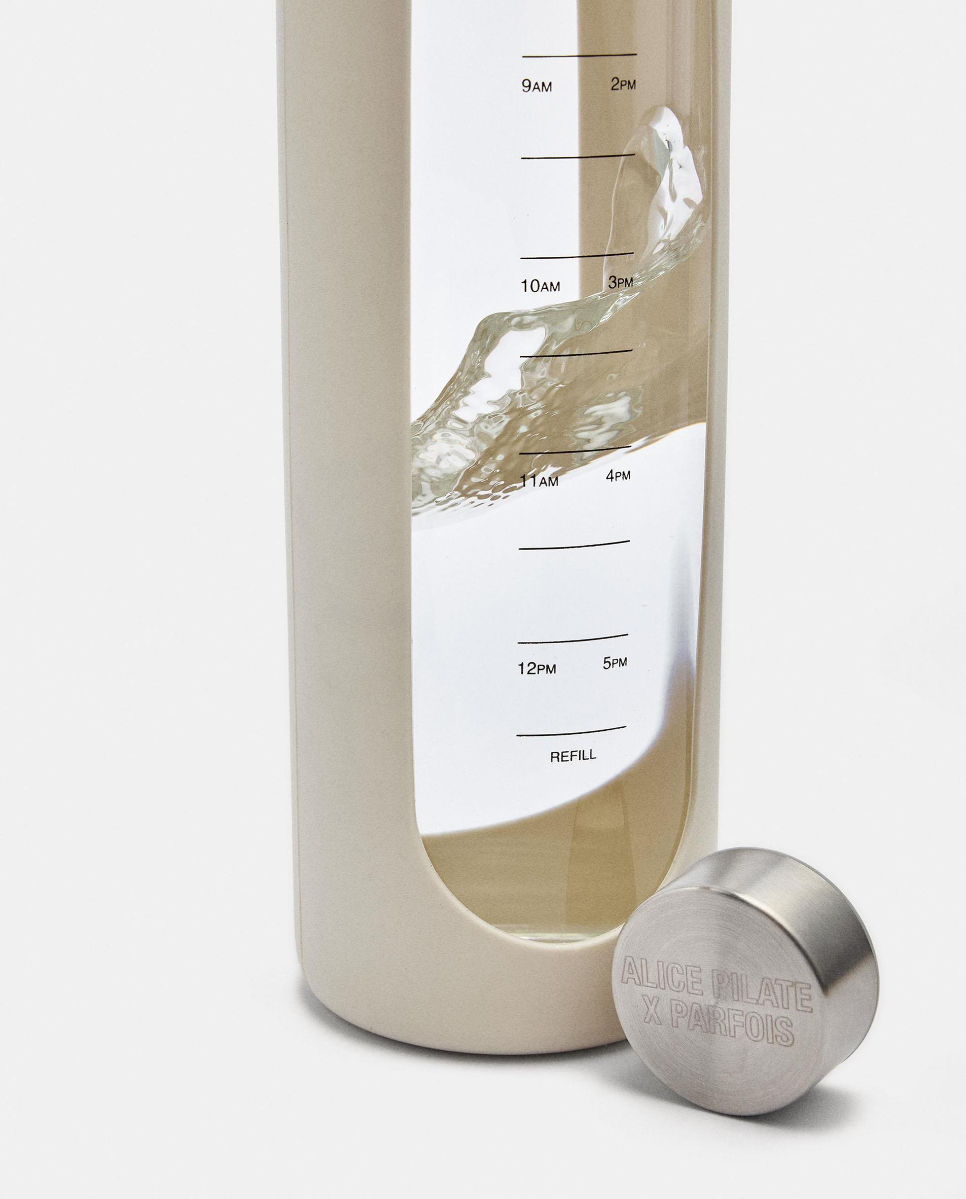 Botella de vidrio con funda protectora de silicona - Parfois - Blanco Blanco-2