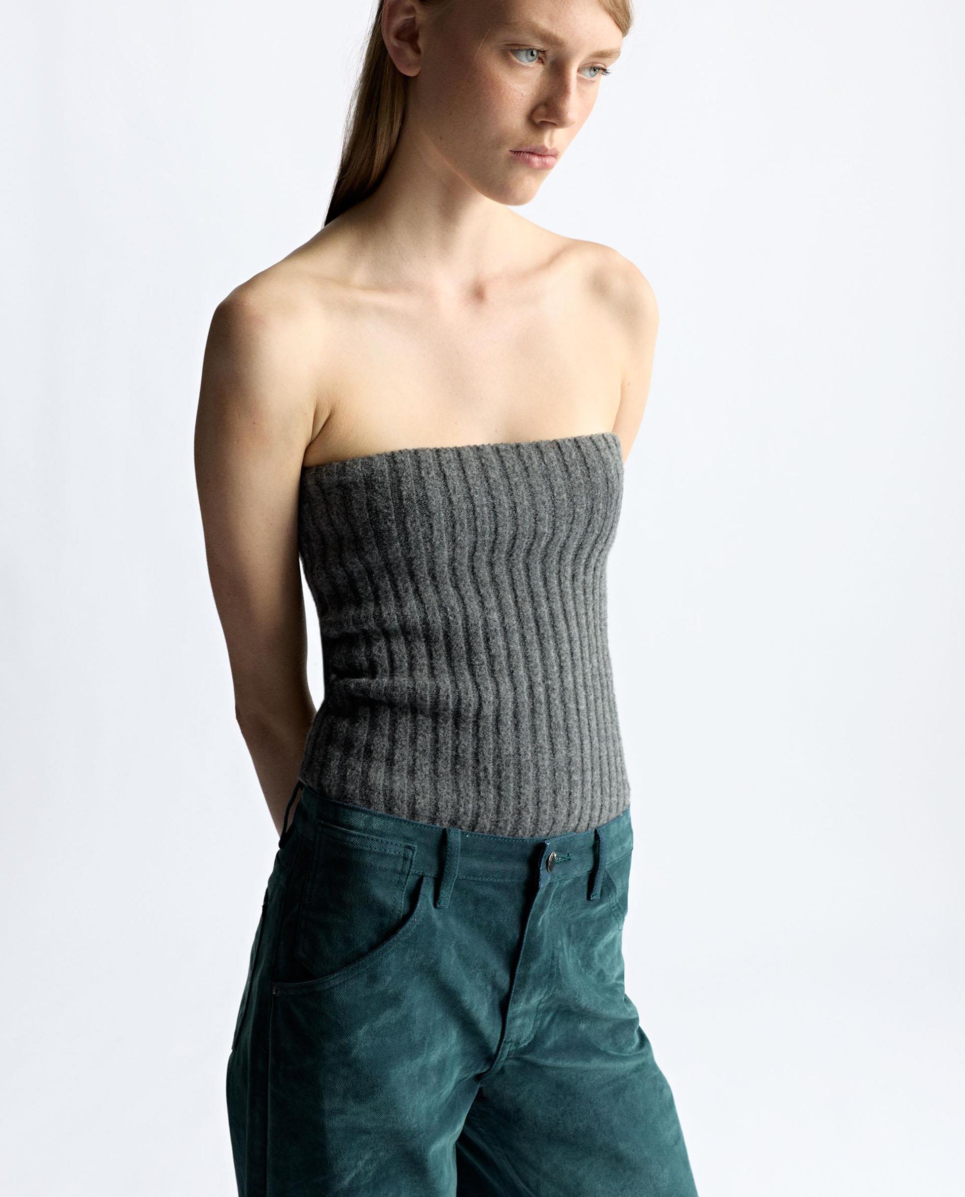 Top de mujer de punto de palabra de honor - Parfois - Gris Gris-3