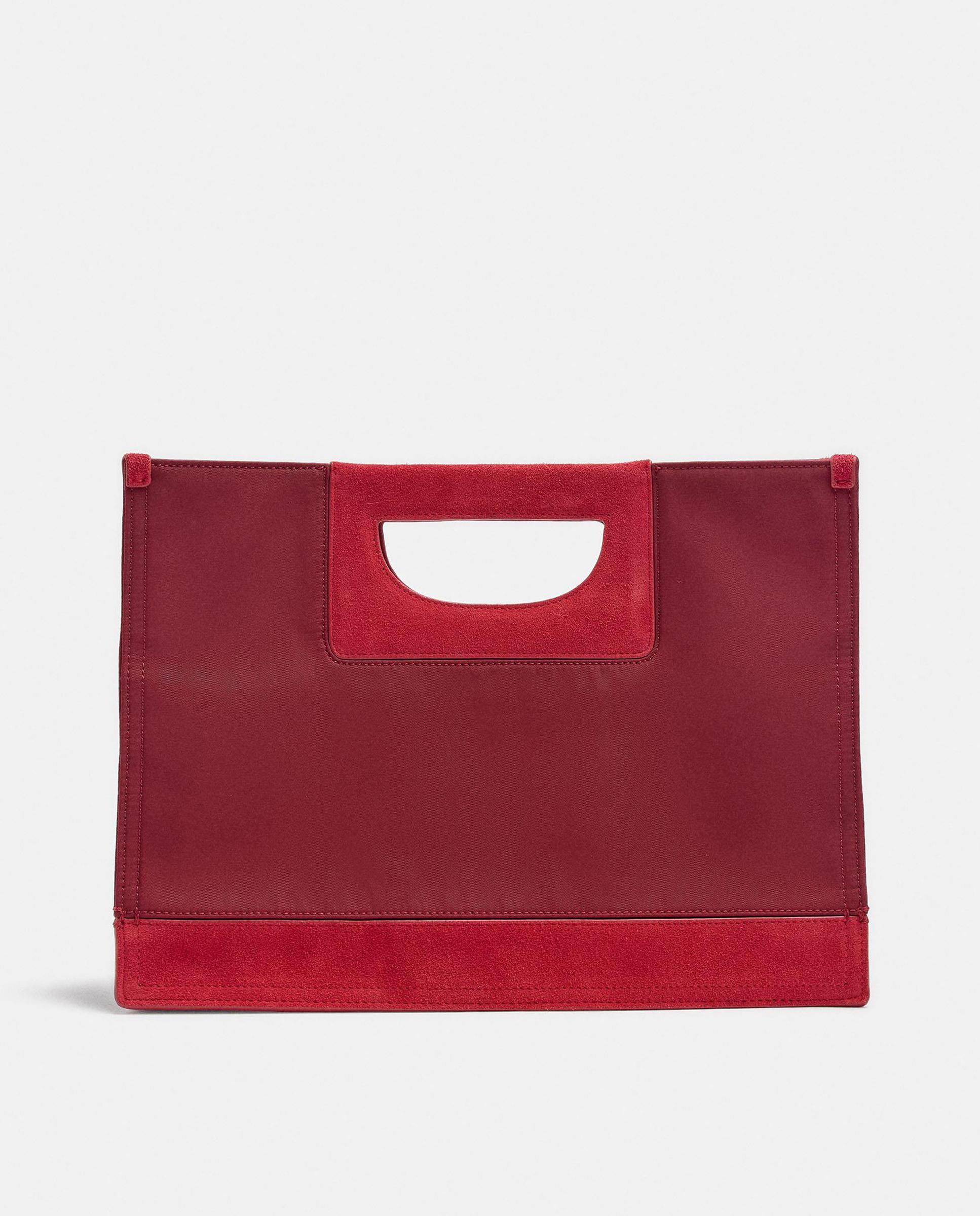 Bolso de mano estilo tote convertible a bandolera con cierre imantado - Parfois - Rojo Rojo-1