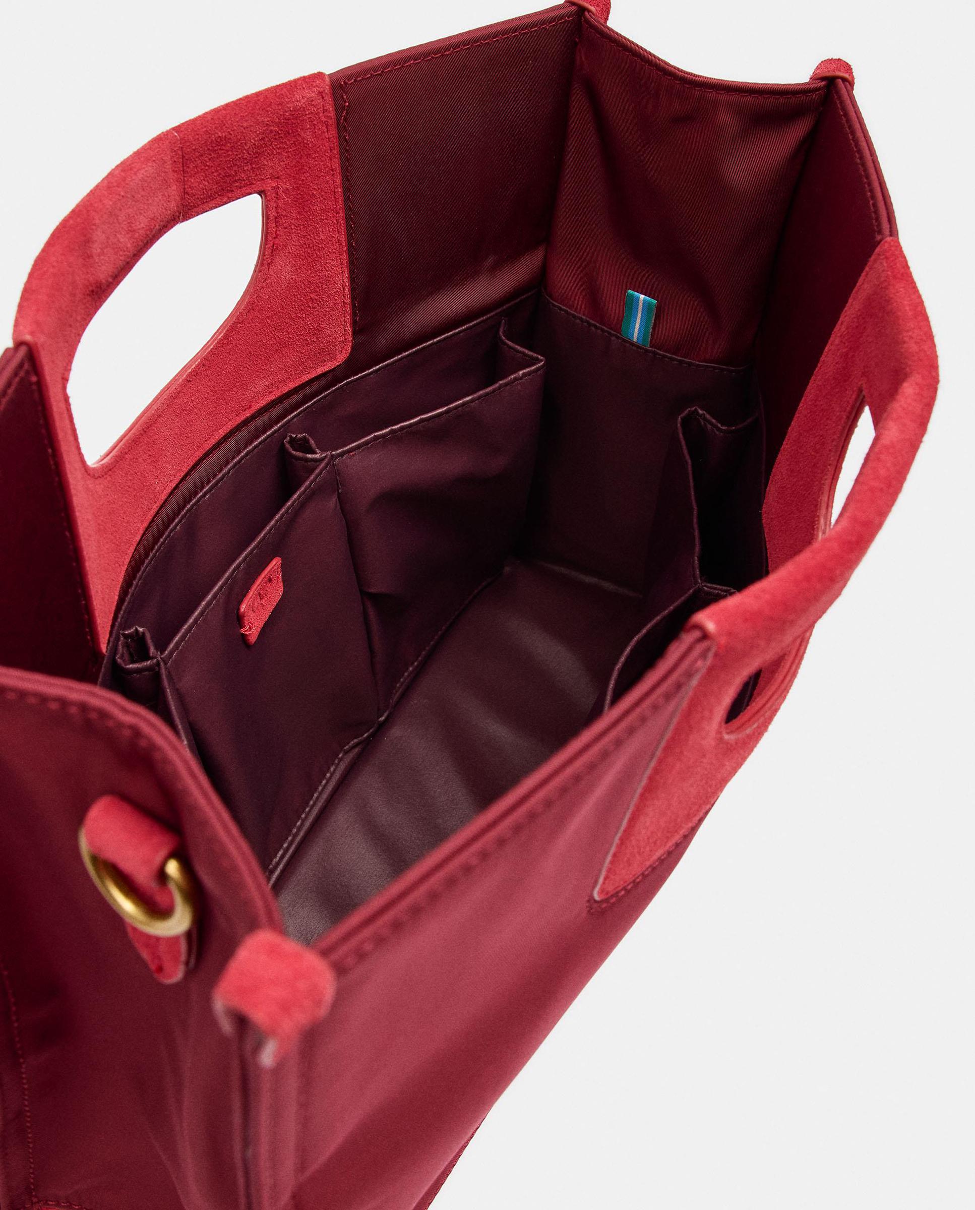 Bolso de mano estilo tote convertible a bandolera con cierre imantado - Parfois - Rojo Rojo-4