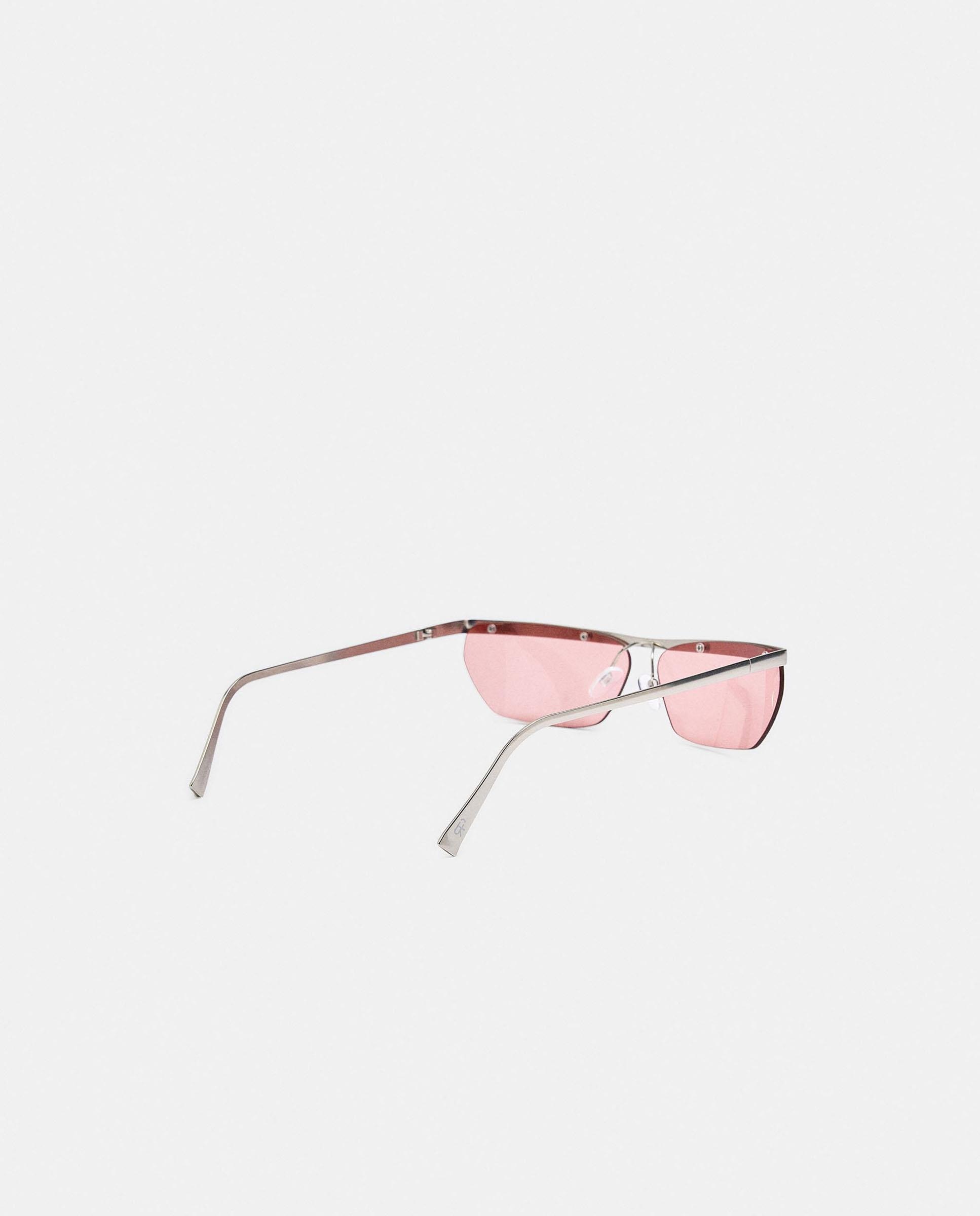 Gafas de sol de mujer con protección uv y forma rectangular - Parfois - Rosa Rosa-2