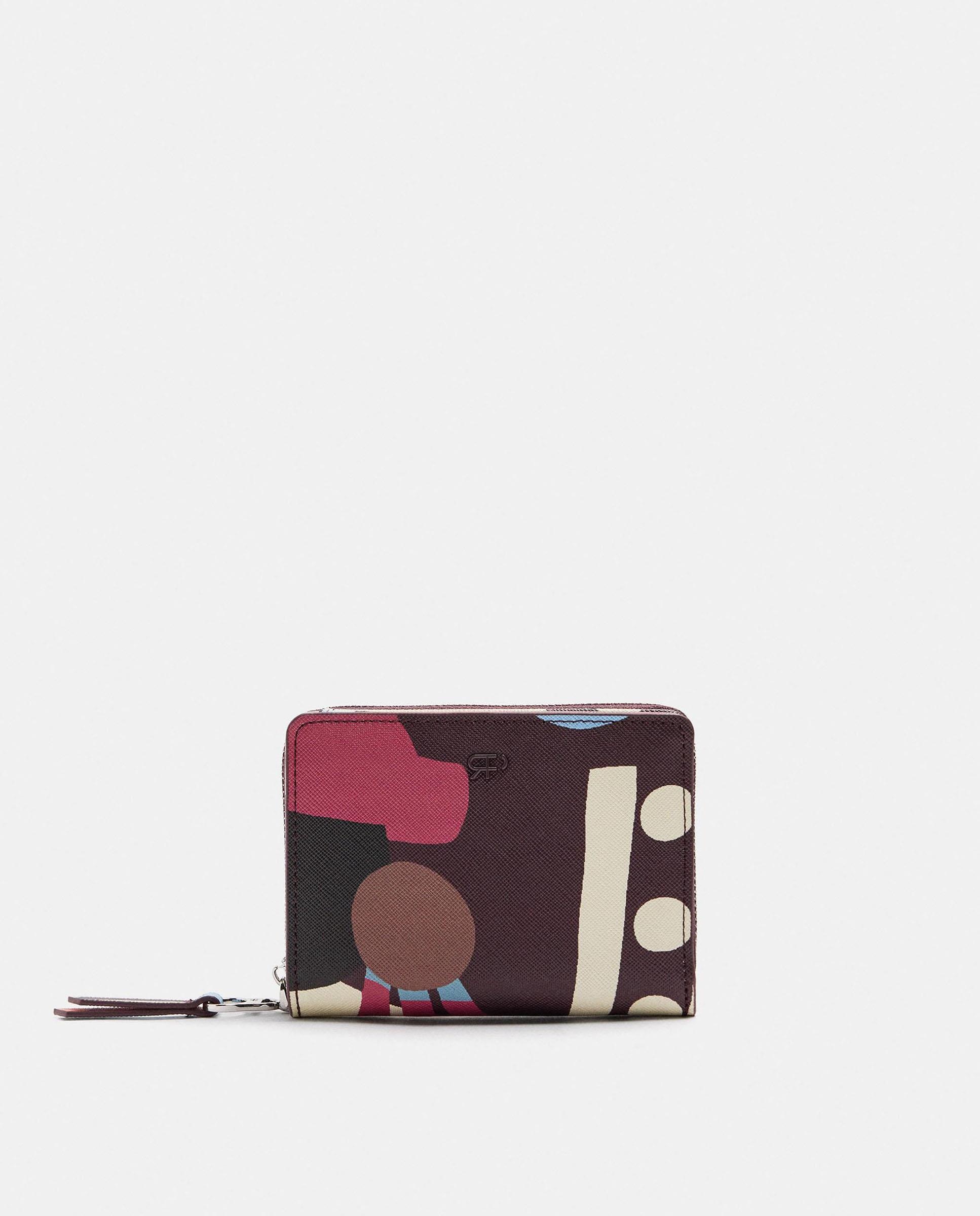 Imagen 1 de Cartera de mujer pequeña con cierre de cremallera y estampados Multicolor