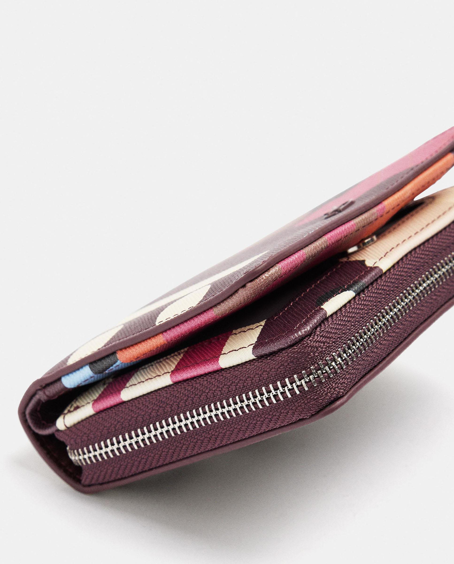Imagen 3 de Cartera de mujer pequeña con cierre de cremallera y estampados - Parfois - Multicolor Multicolor