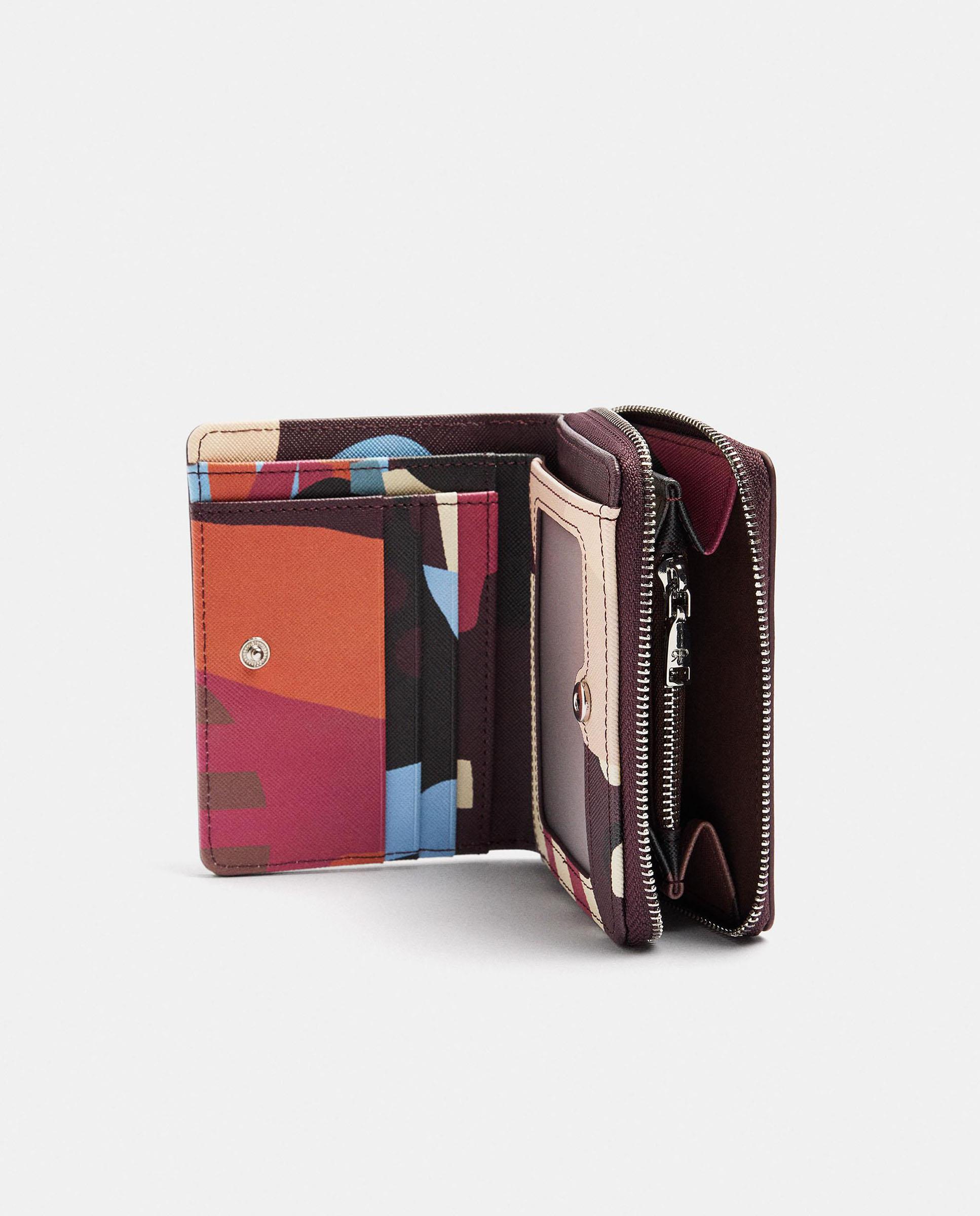 Imagen 4 de Cartera de mujer pequeña con cierre de cremallera y estampados - Parfois - Multicolor Multicolor