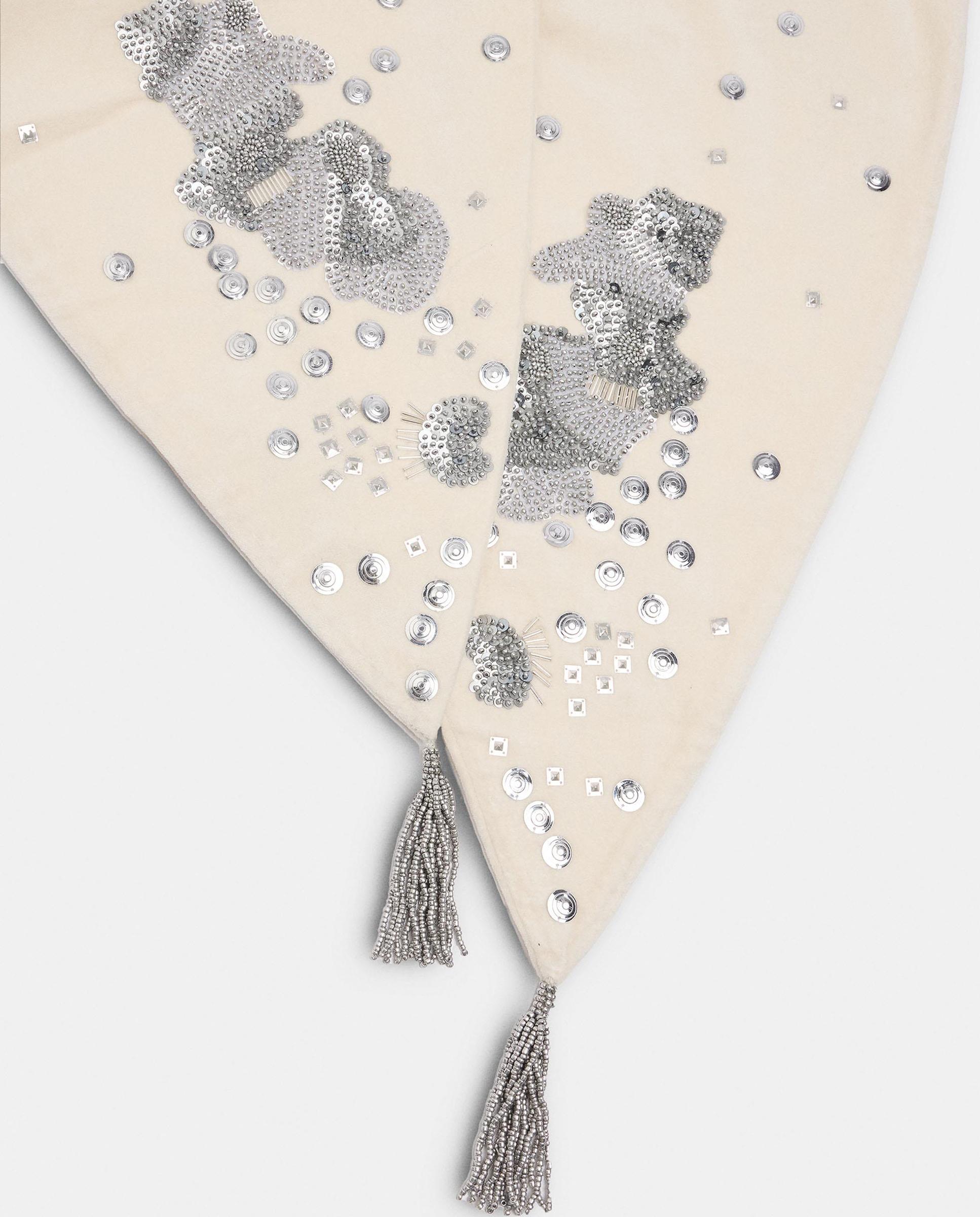 Pañuelo 100% algodón con tachuelas y circonitas decorativas - Parfois - Crudo Crudo-5