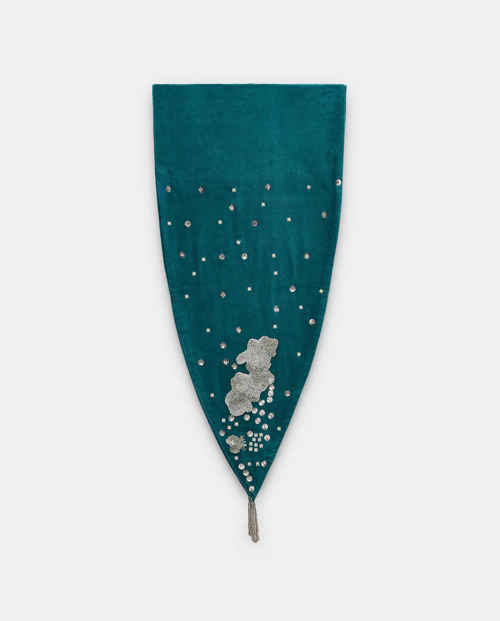 Pañuelo 100% algodón con tachuelas y circonitas decorativas - Parfois - Verde Verde-1