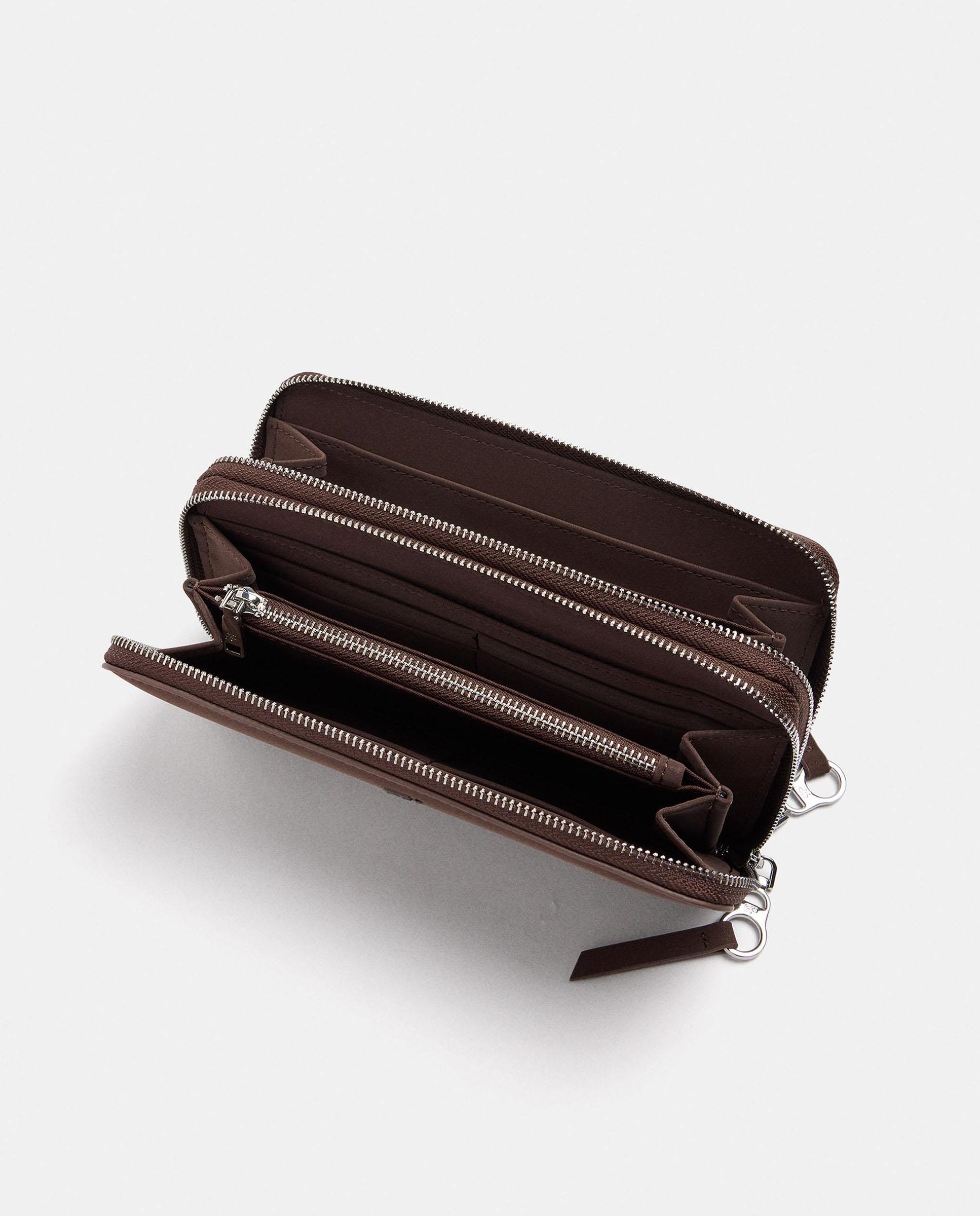 Imagen 4 de Cartera de mujer grande con cierre de cremallera en liso - Parfois - Marrón oscuro Marrón oscuro