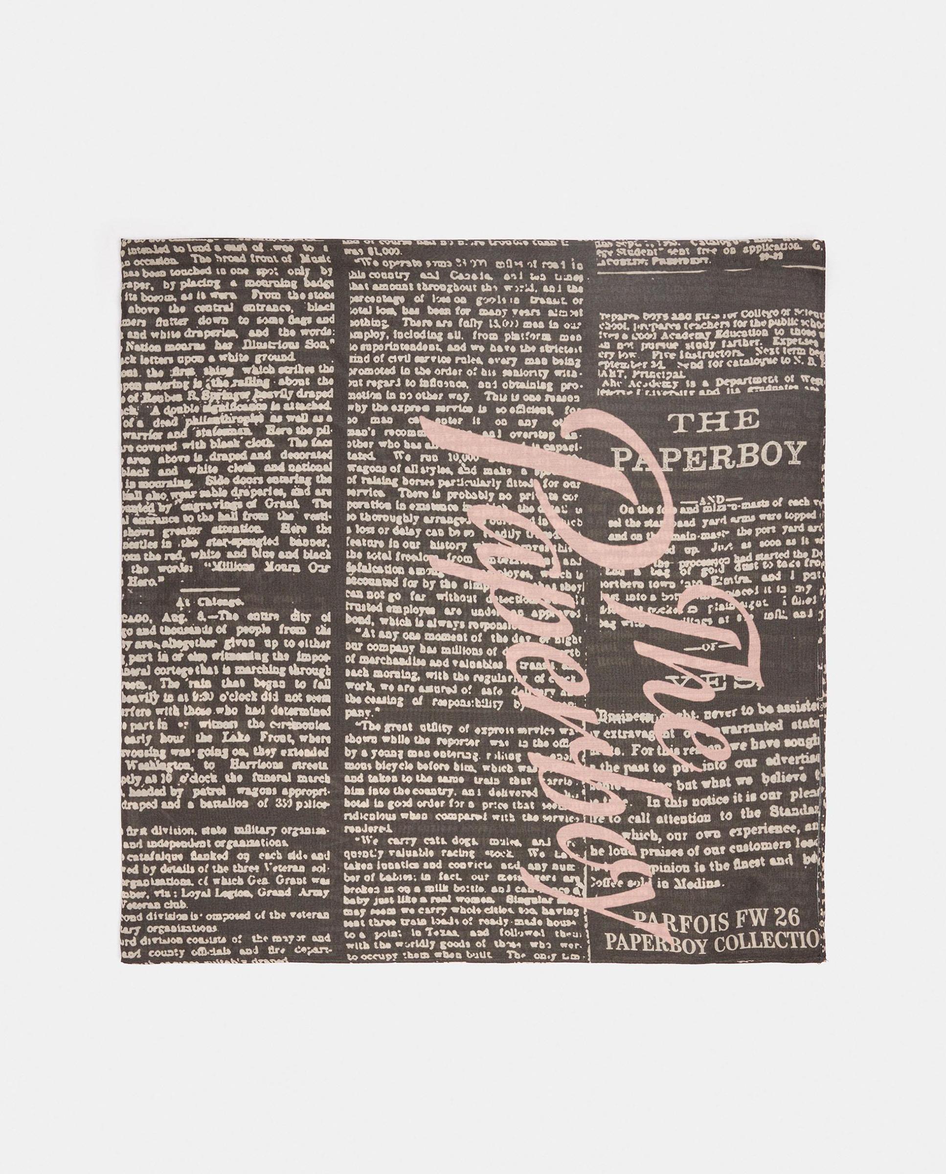 Pañuelo cuadrado con lettering - Parfois - Gris Gris-1