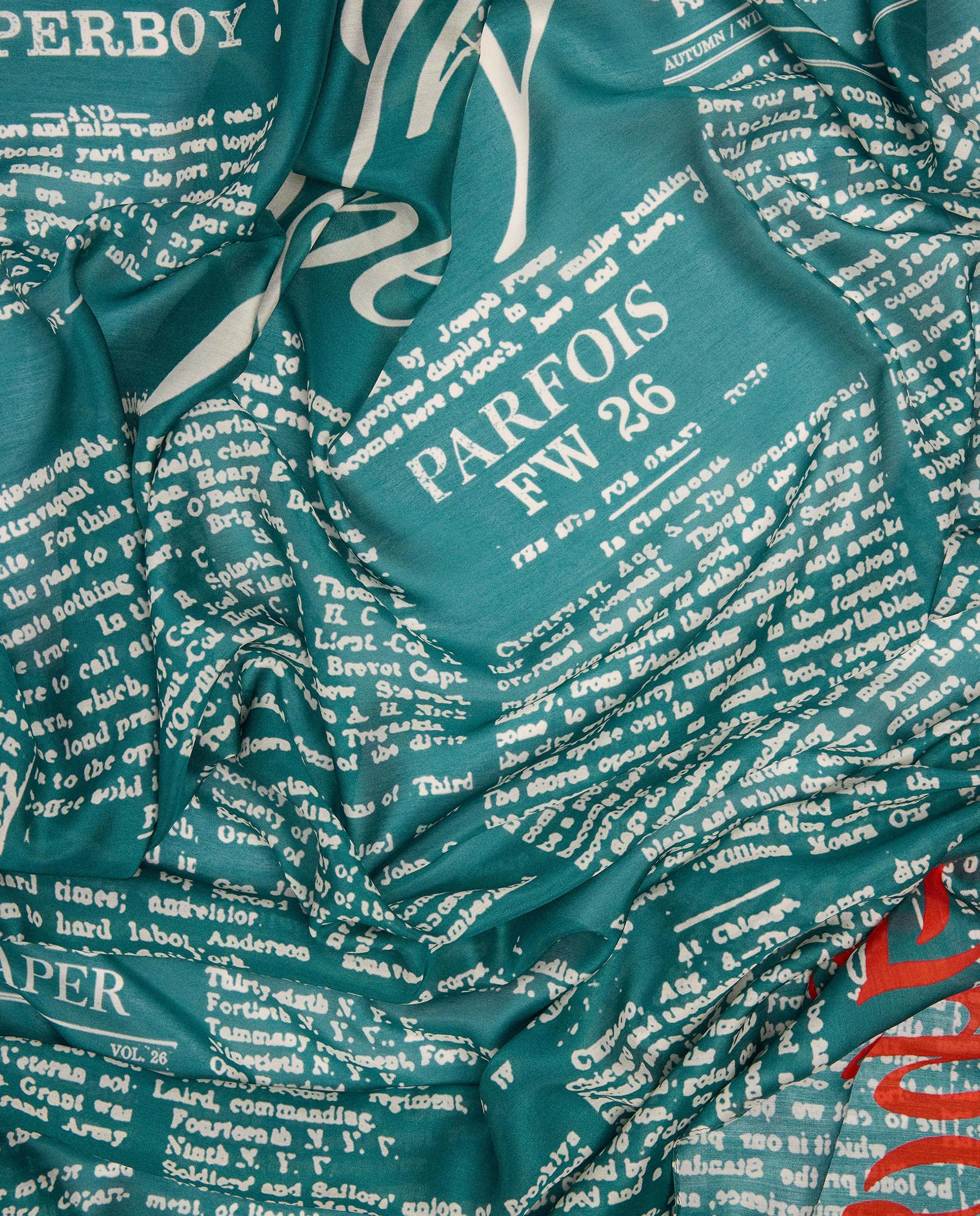 Pañuelo cuadrado con lettering - Parfois - Azul Azul-3