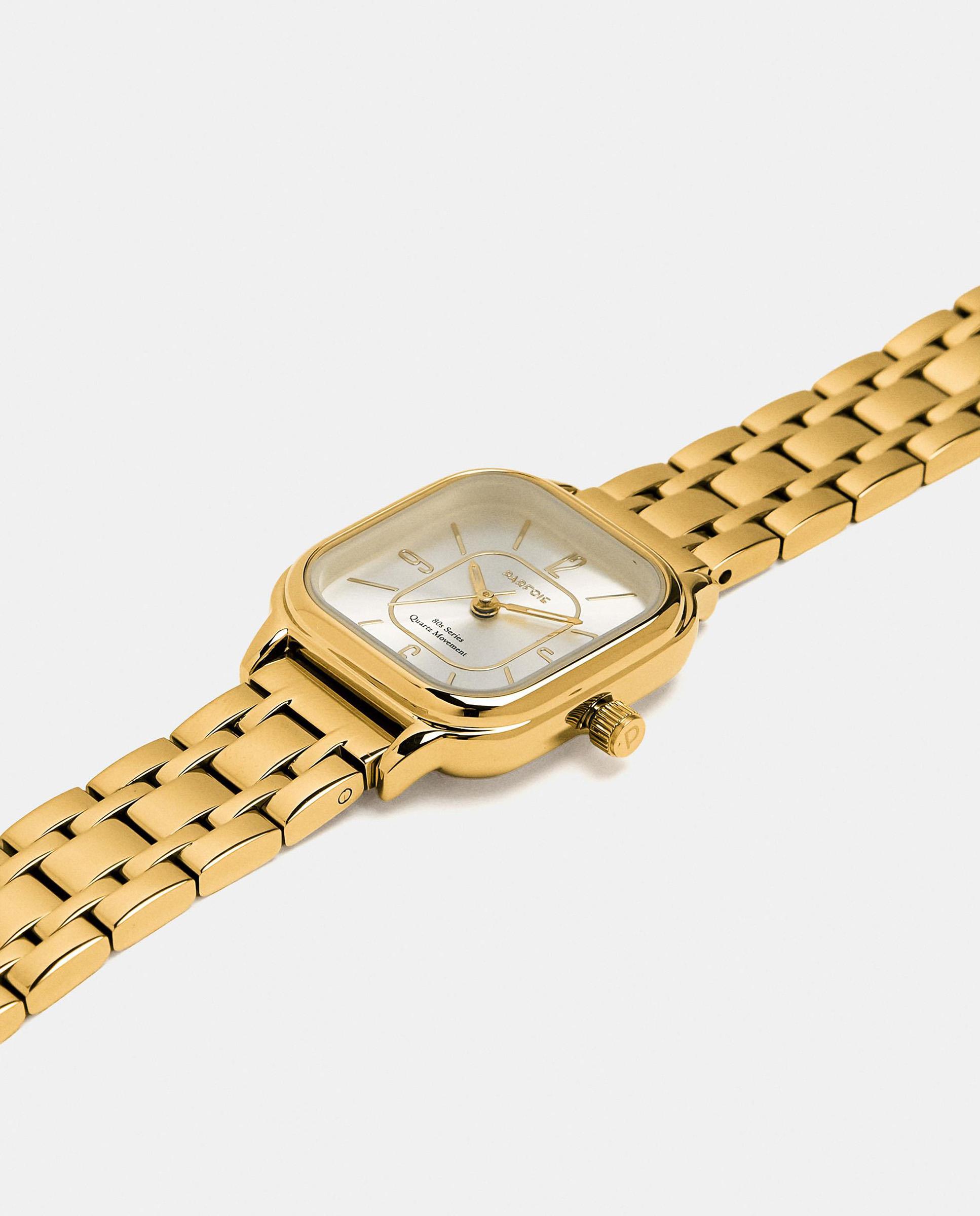 Imagen 2 de Reloj de mujer de acero inoxidable cuadrado - Parfois - Dorado Dorado