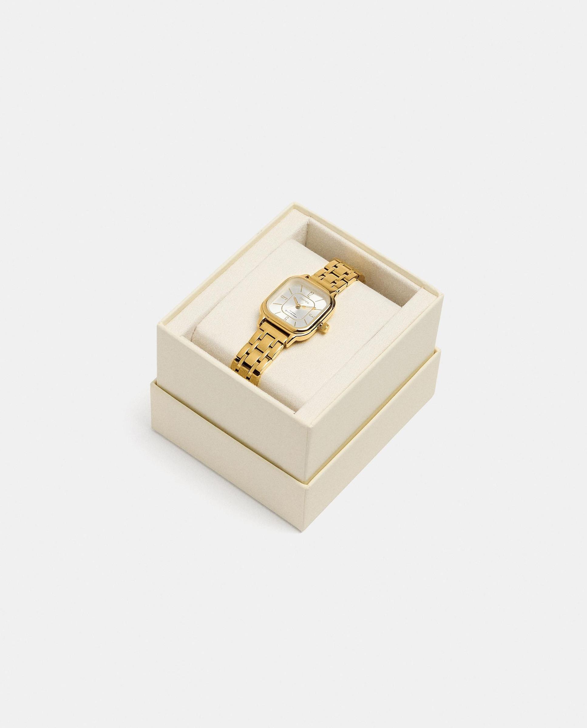 Imagen 4 de Reloj de mujer de acero inoxidable cuadrado - Parfois - Dorado Dorado