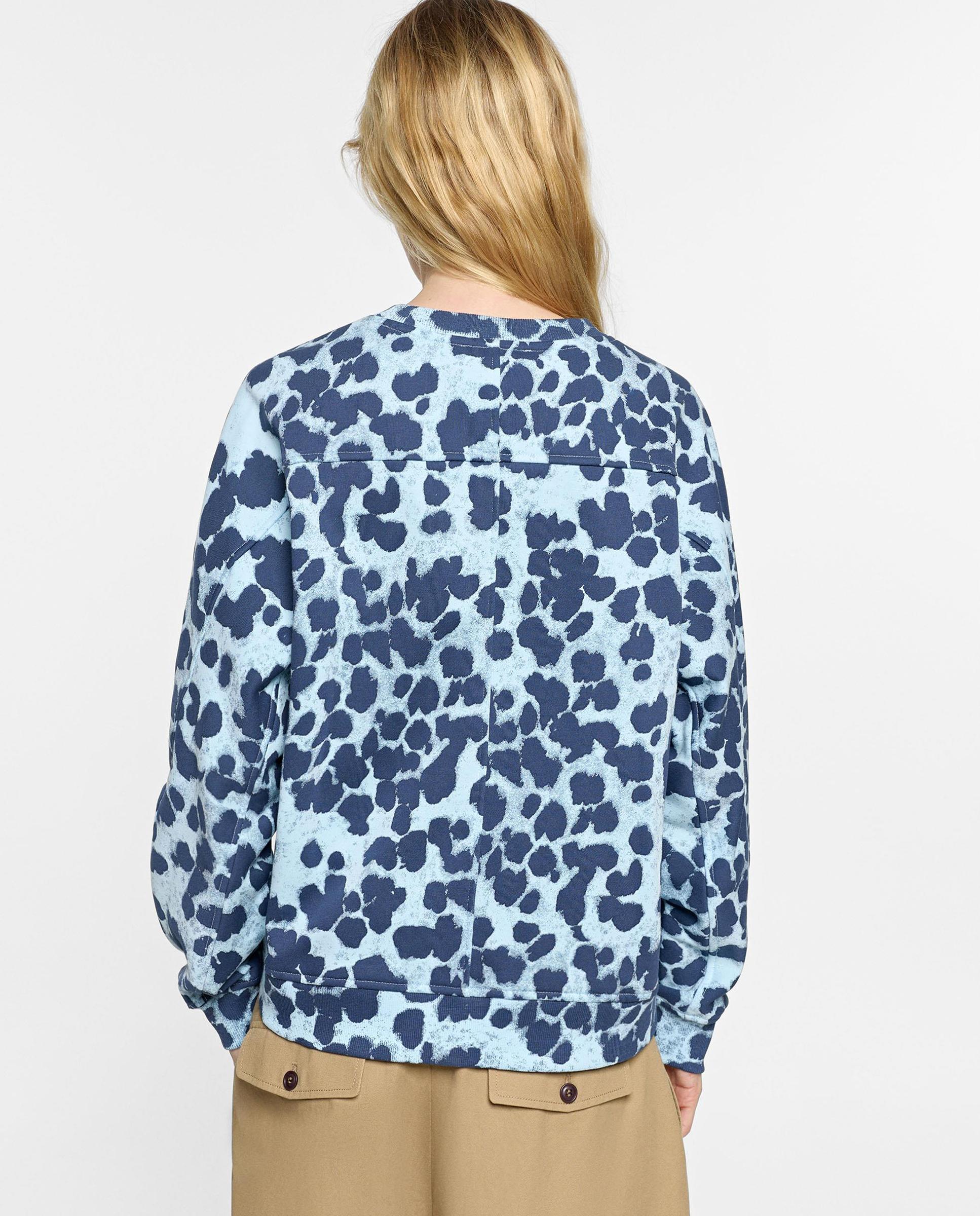 Sudadera de mujer sin capucha con estampado animal print - Parfois - Azul Azul-4