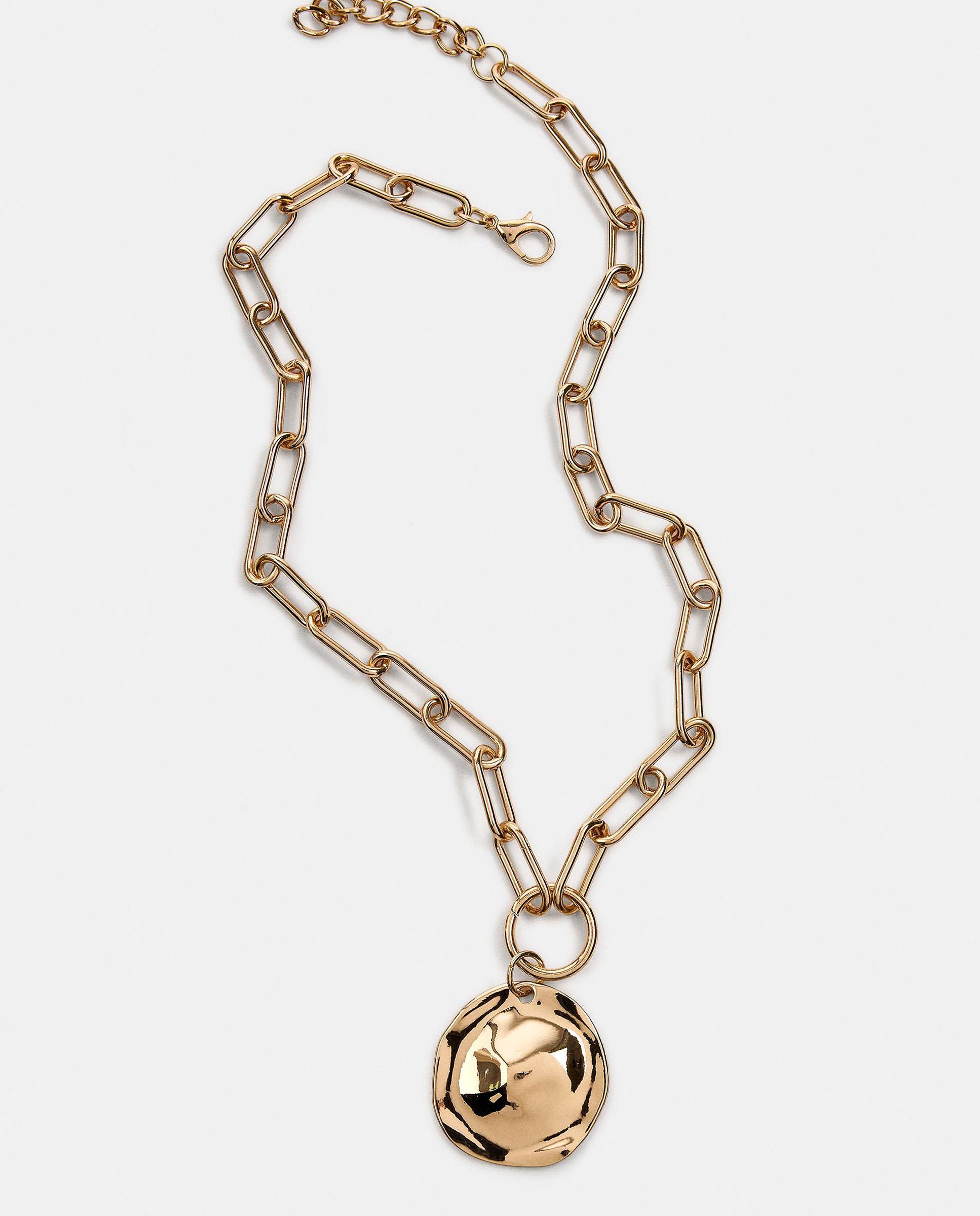 Imagen 2 de Collar de eslabones con medalla decorativa - Parfois - Dorado Dorado