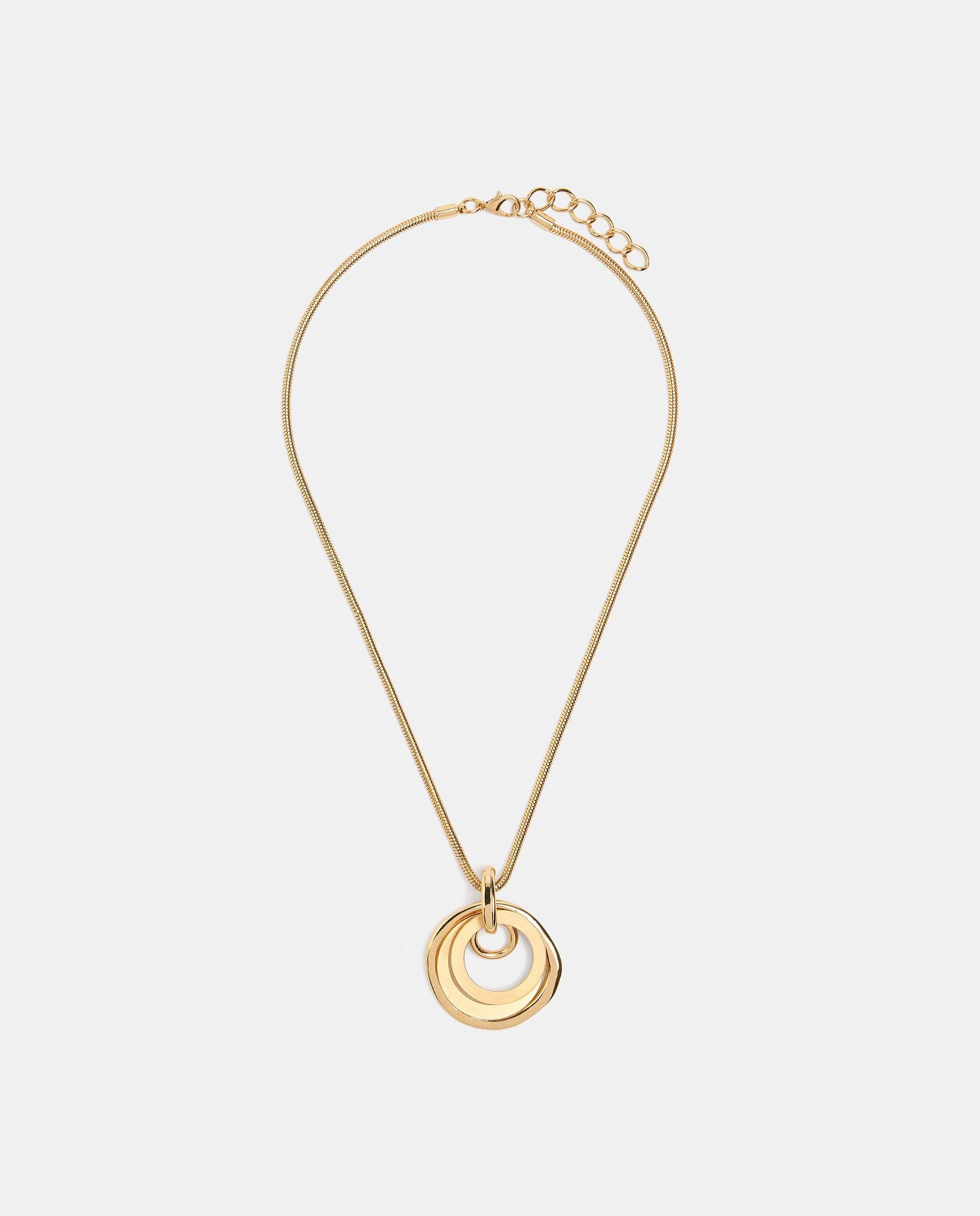 Imagen 0 de Collar corto con abalorio decorativo Dorado