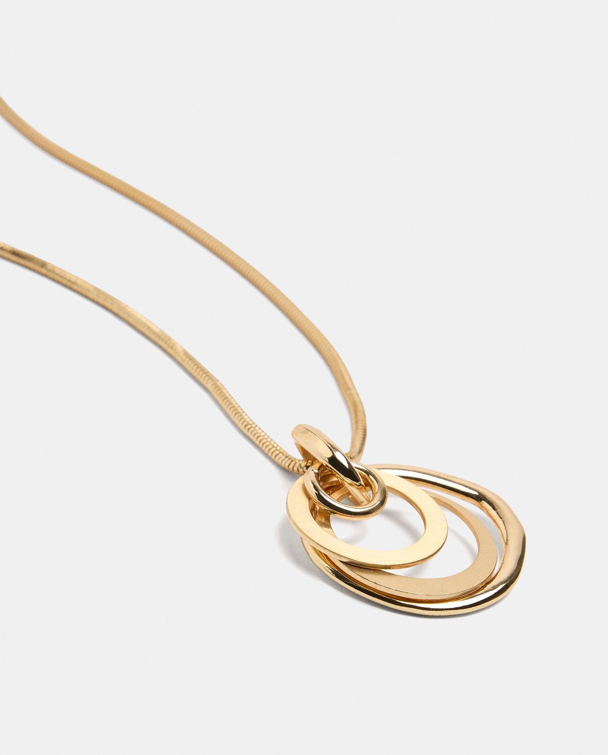 Imagen 2 de Collar corto con abalorio decorativo - Parfois - Dorado Dorado
