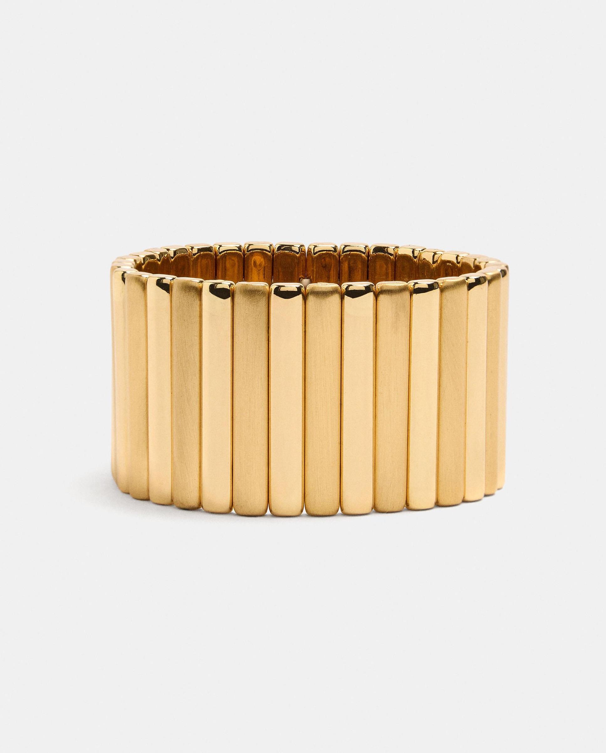 Imagen 0 de Brazalete segmentado en liso Dorado