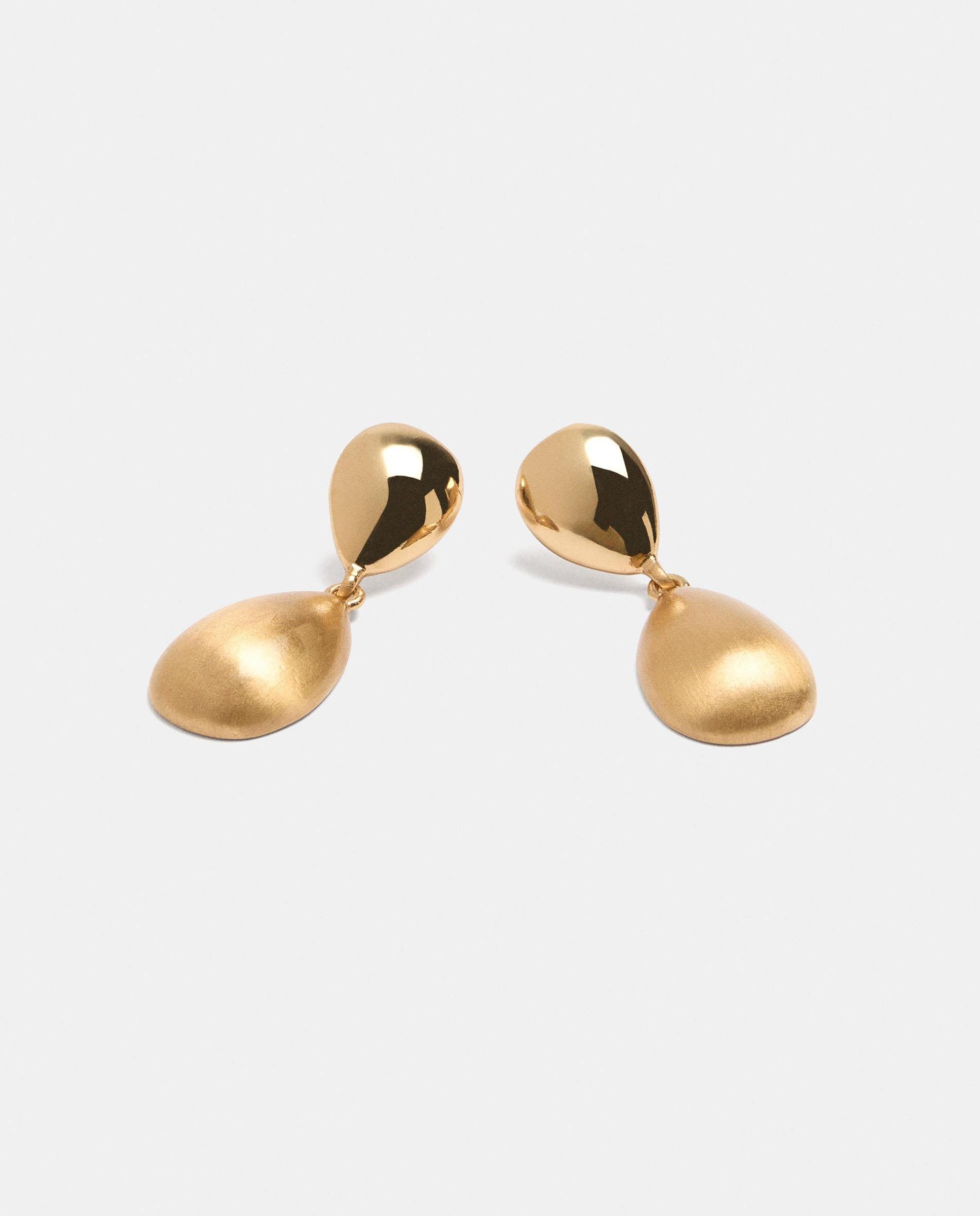 Pendientes con abalorio decorativo en liso - Parfois - Dorado Dorado-2