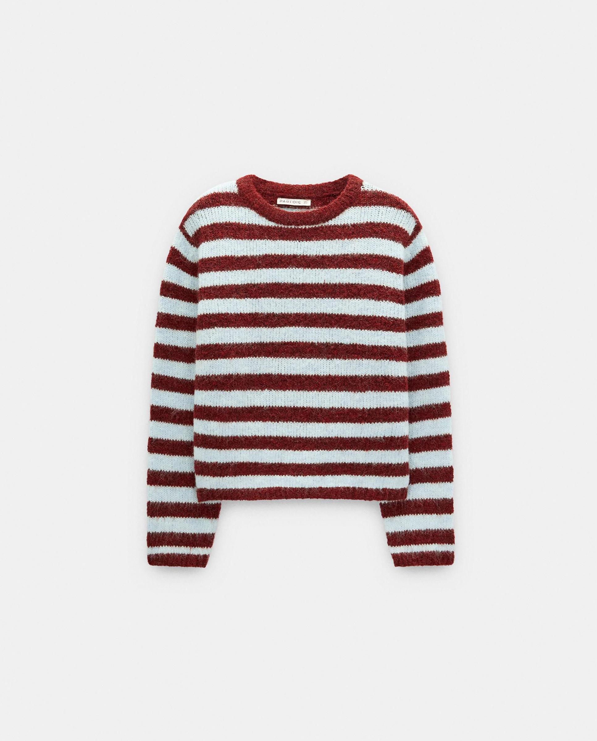 Imagen 6 de Jersey de mujer de punto con estampado de rayas - Parfois - Burdeos Burdeos