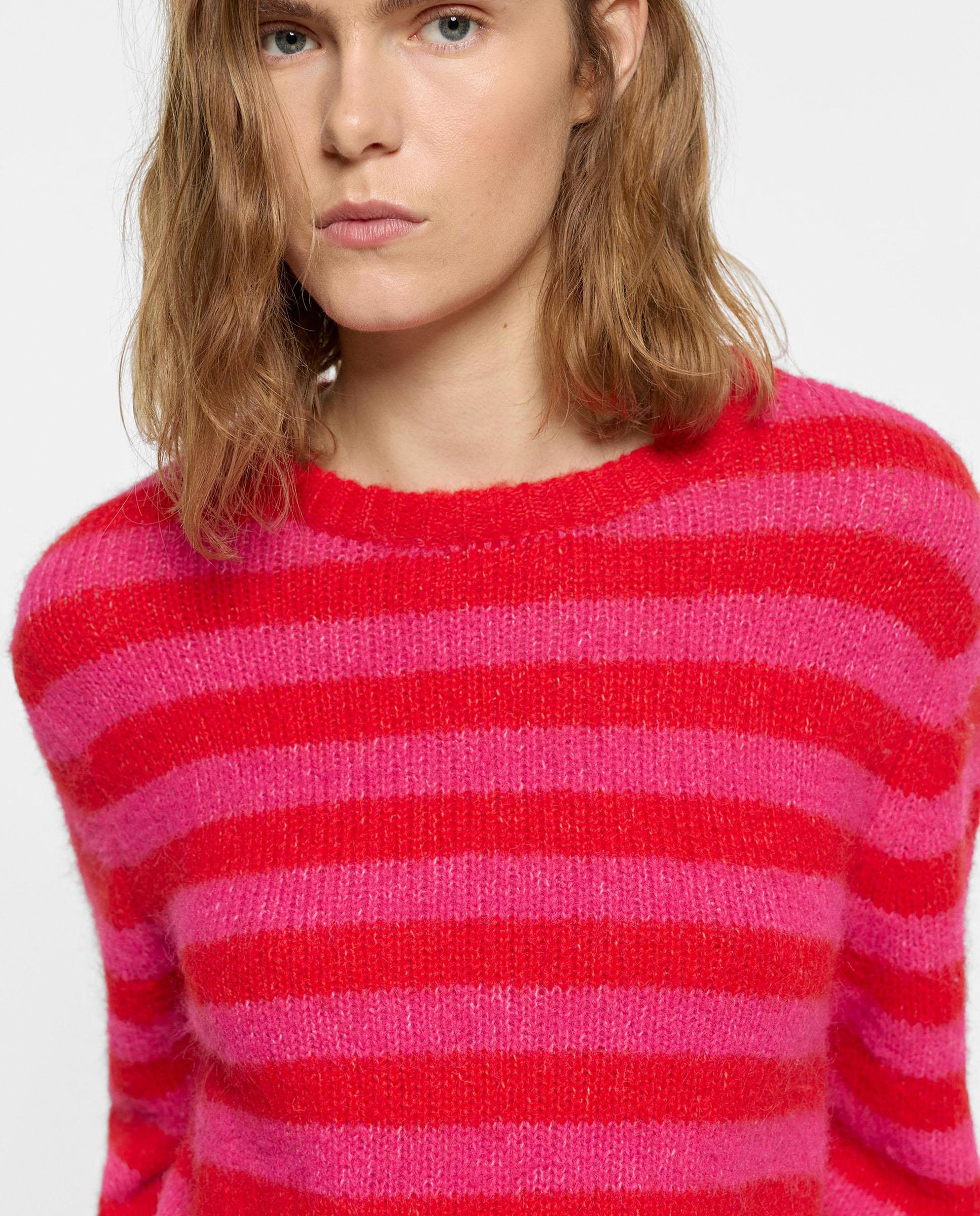 Imagen 1 de Jersey de mujer de punto con estampado de rayas - Parfois - Rosa Rosa