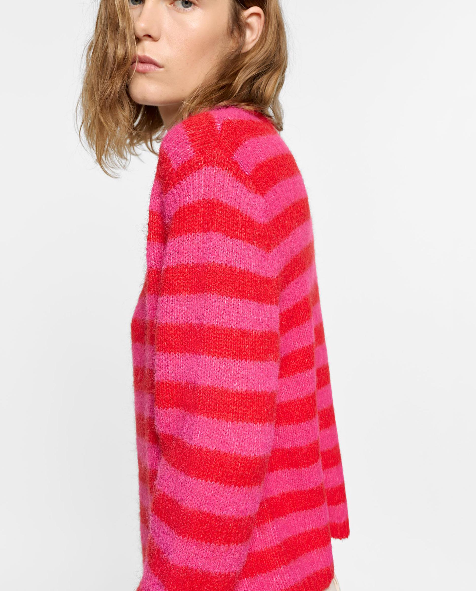 Imagen 3 de Jersey de mujer de punto con estampado de rayas - Parfois - Rosa Rosa