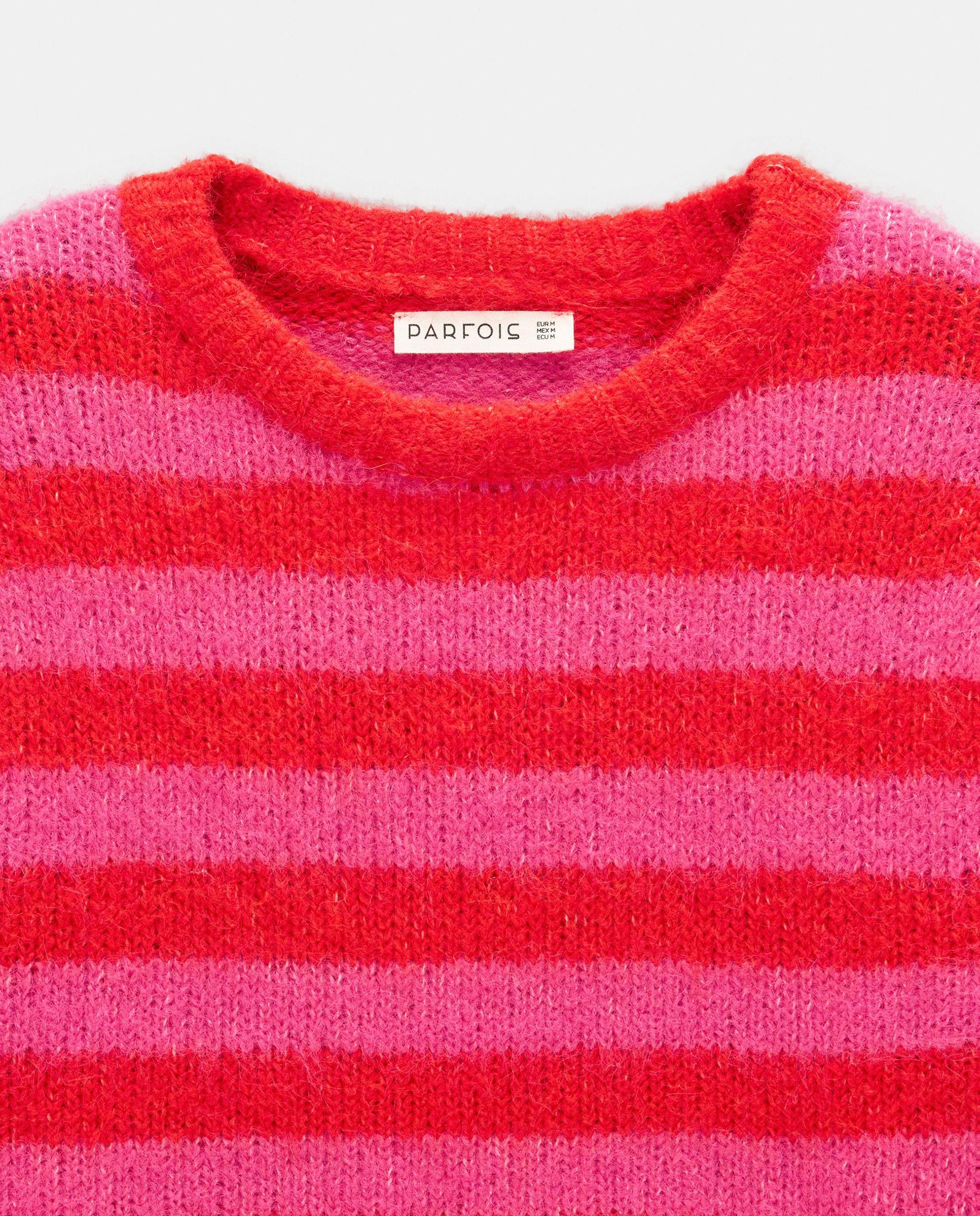 Imagen 5 de Jersey de mujer de punto con estampado de rayas - Parfois - Rosa Rosa