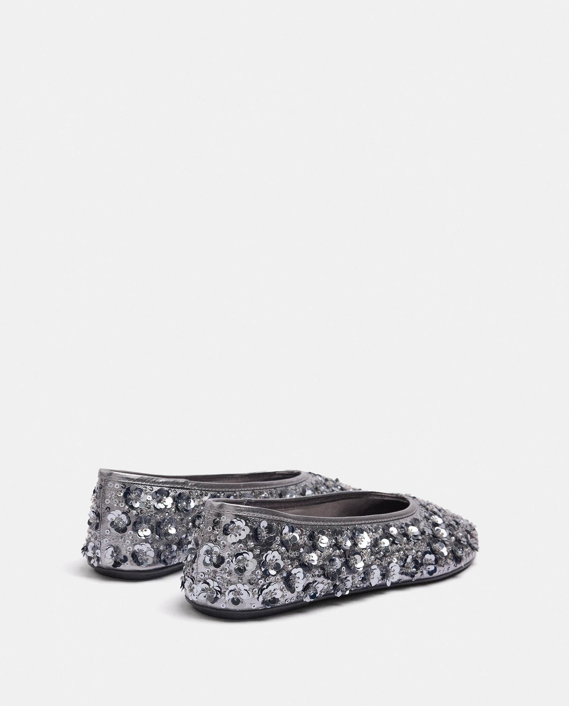 Imagen 4 de Bailarinas planas de mujer con lentejuelas decorativas - Parfois - Plata Plata