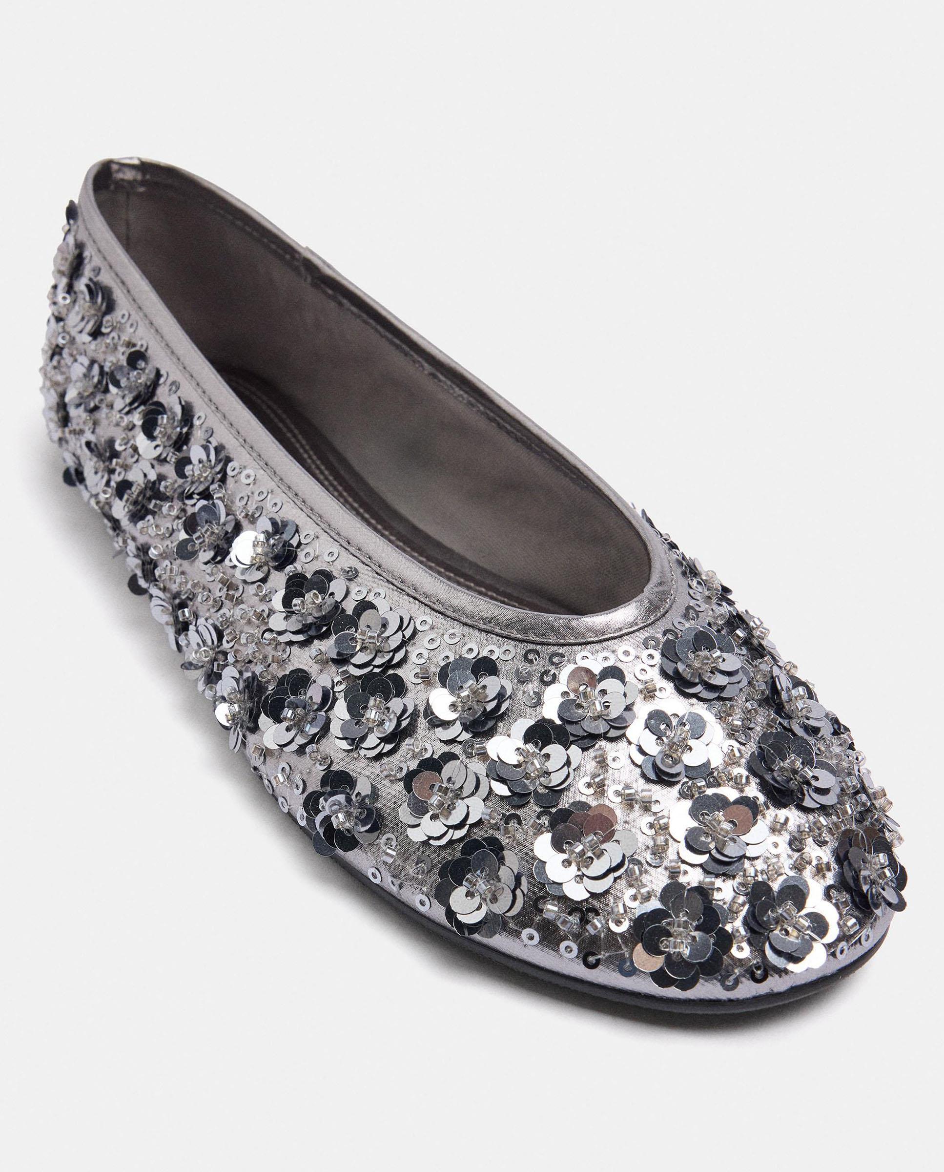 Imagen 5 de Bailarinas planas de mujer con lentejuelas decorativas - Parfois - Plata Plata