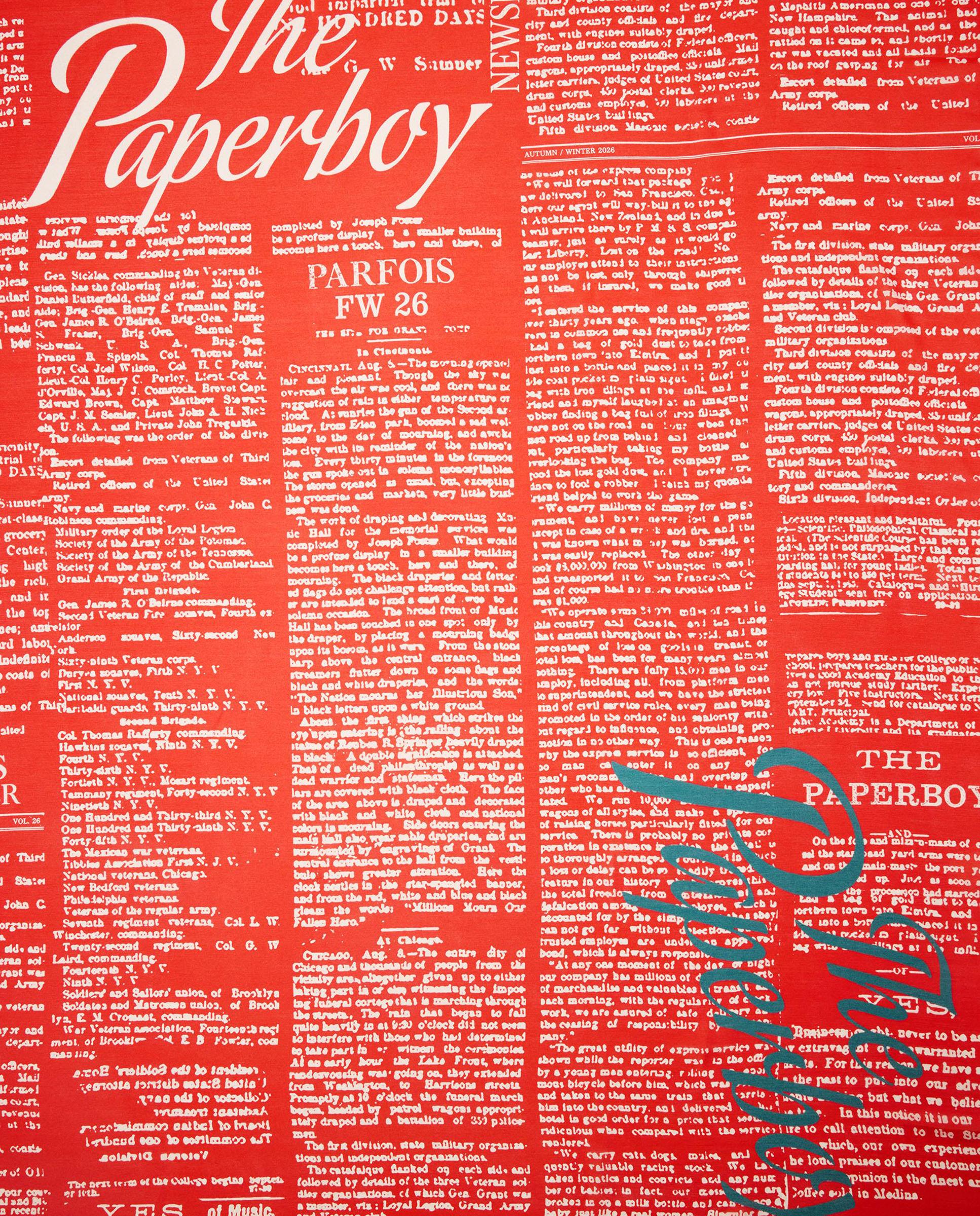 Pañuelo cuadrado con lettering - Parfois - Rojo Rojo-2