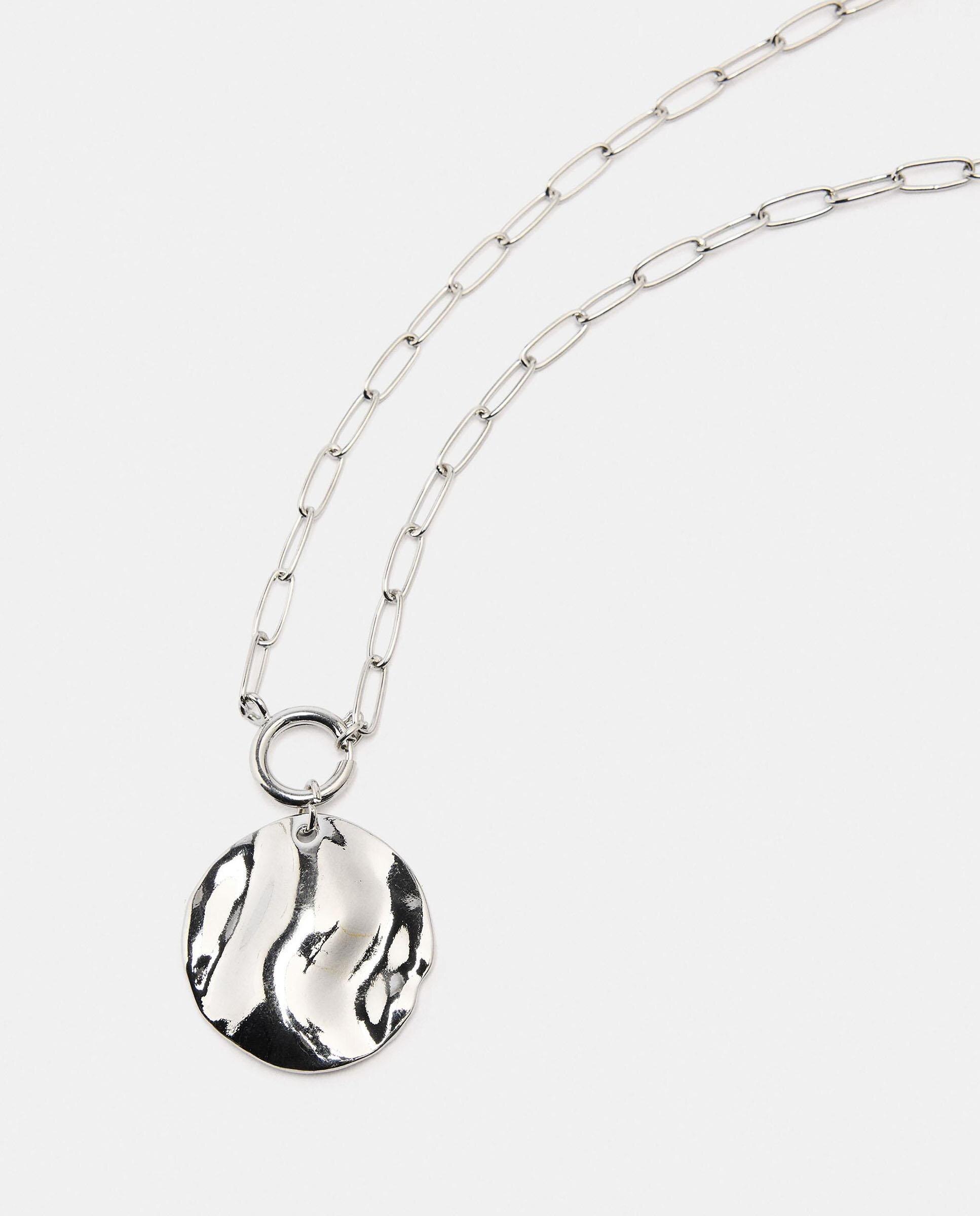 Imagen 2 de Collar de eslabones con abalorio decorativo - Parfois - Plateado Plateado