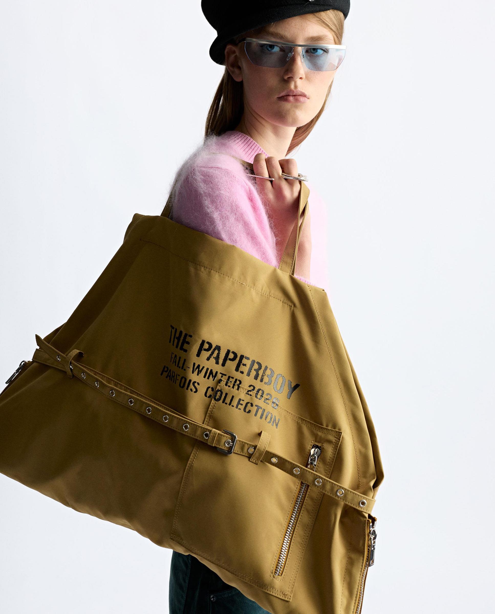 Bolso de hombro grande con cierre de cremallera convertible a mandil - Parfois - Amarillo Amarillo-4