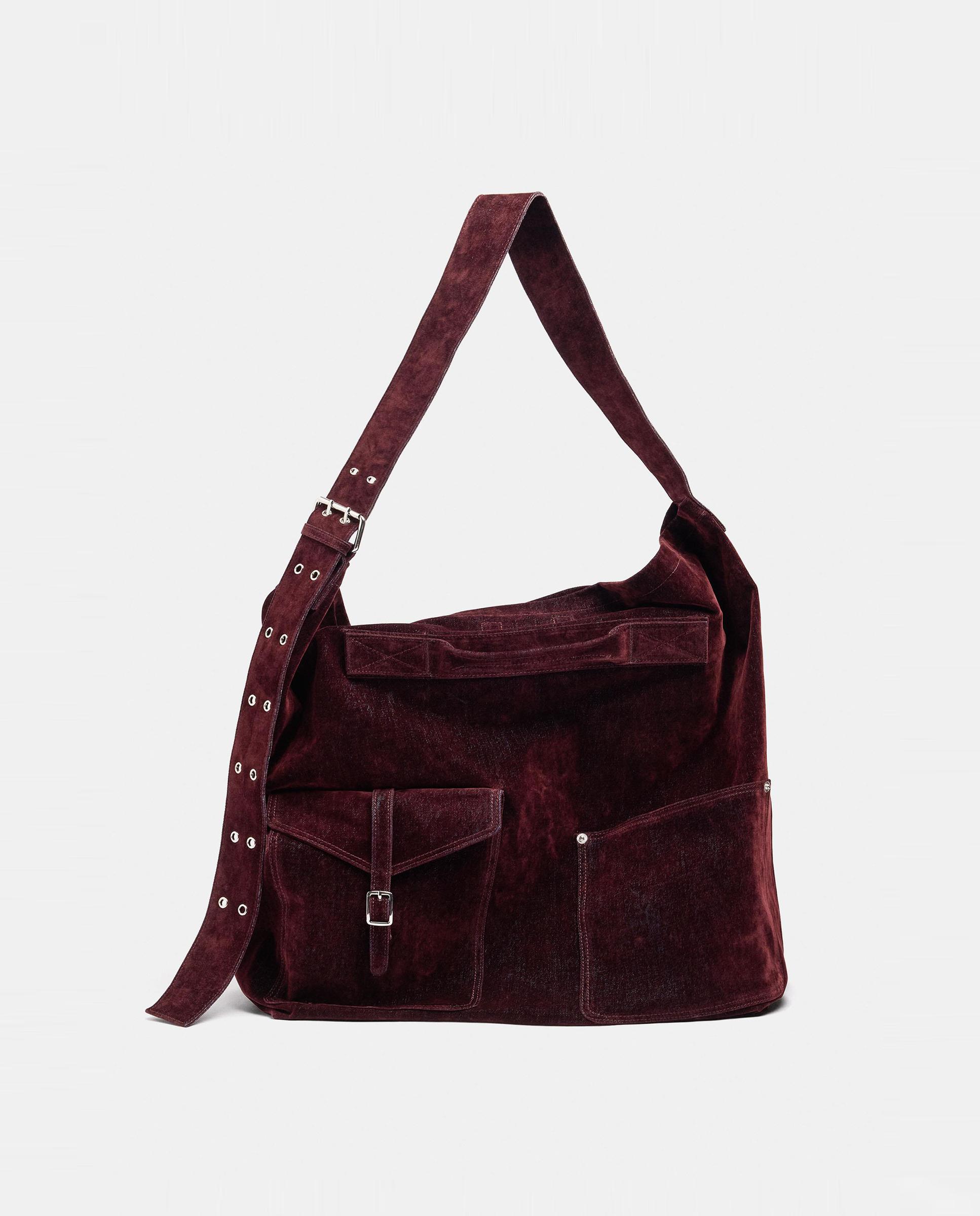 Bolso de hombro con tachuelas decorativas y cierre imantado - Parfois - Burdeos Burdeos-1
