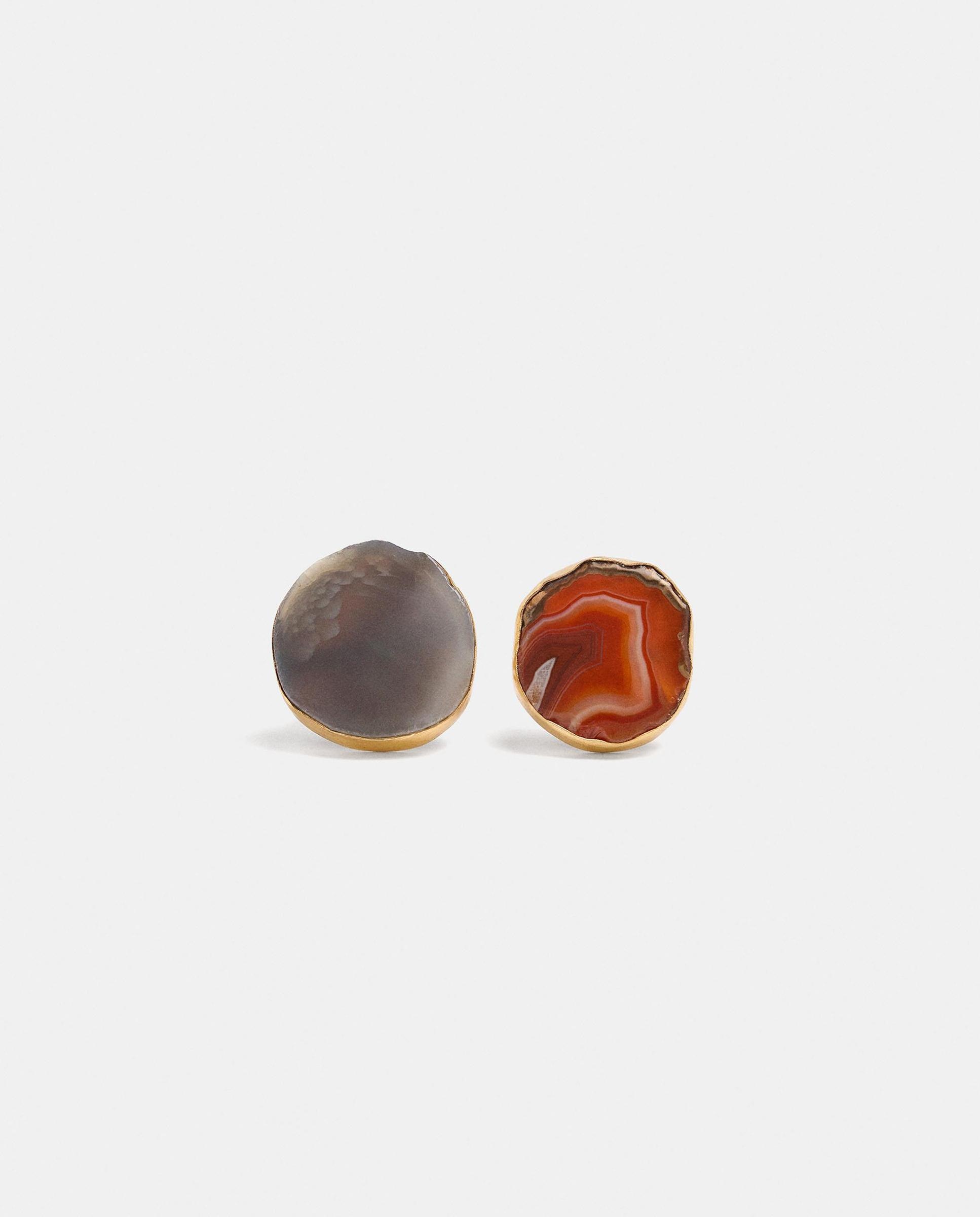Pack de anillos con piedras irregulares - Parfois - Multicolor Multicolor-3
