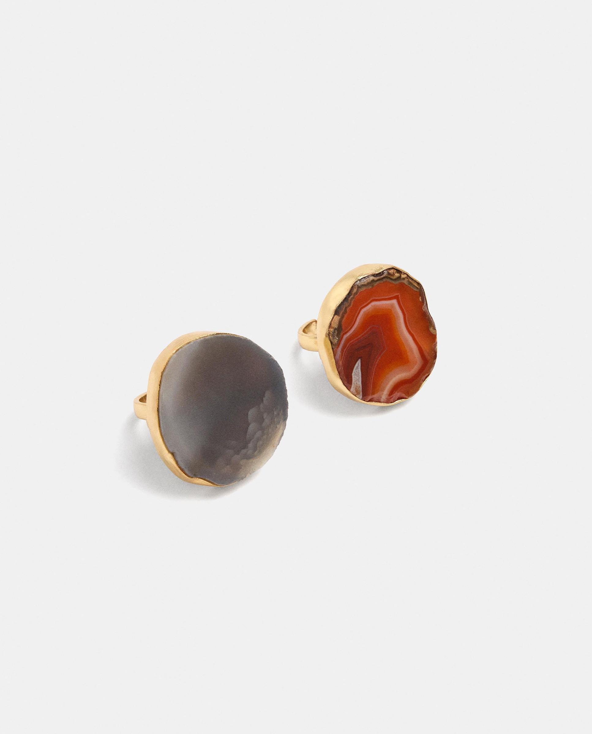 Pack de anillos con piedras irregulares - Parfois - Multicolor Multicolor-4