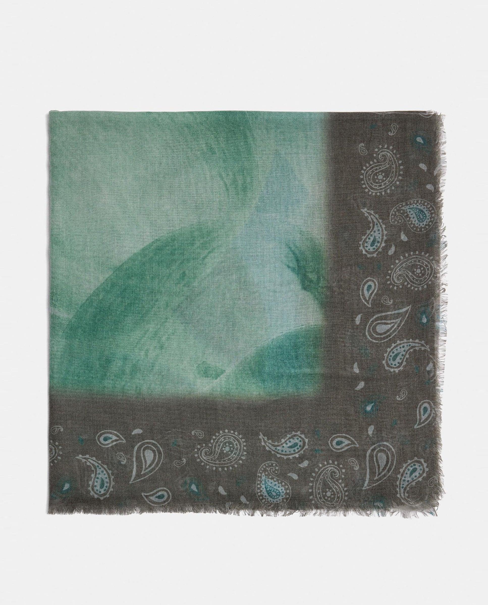 Pañuelo cuadrado con estampado paisley - Parfois - Verde Verde-1