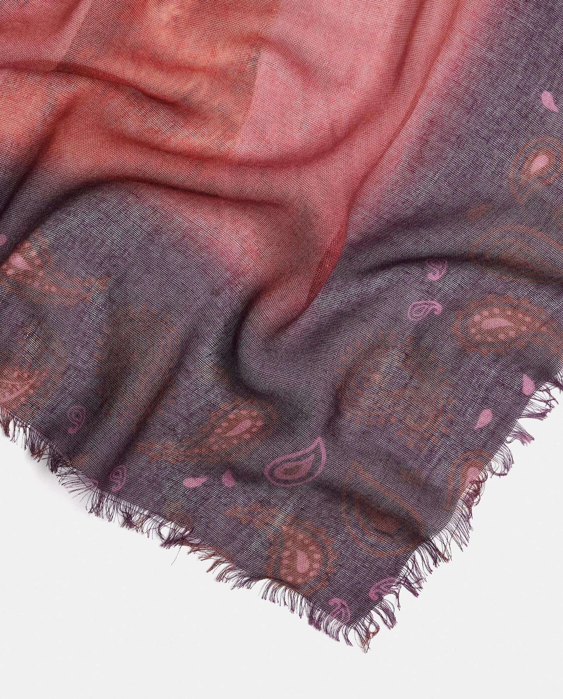 Pañuelo cuadrado con estampado paisley - Parfois - Burdeos Burdeos-3