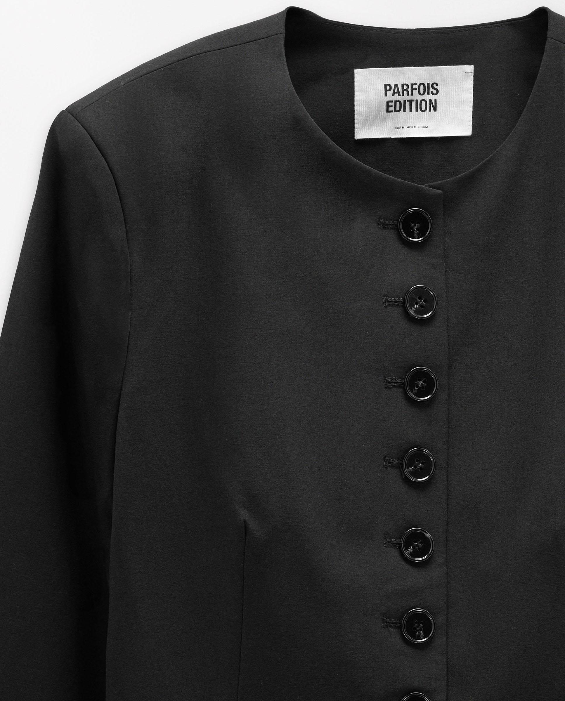 Blazer de mujer de corte recto sin solapas en liso - Parfois - Negro Negro-6