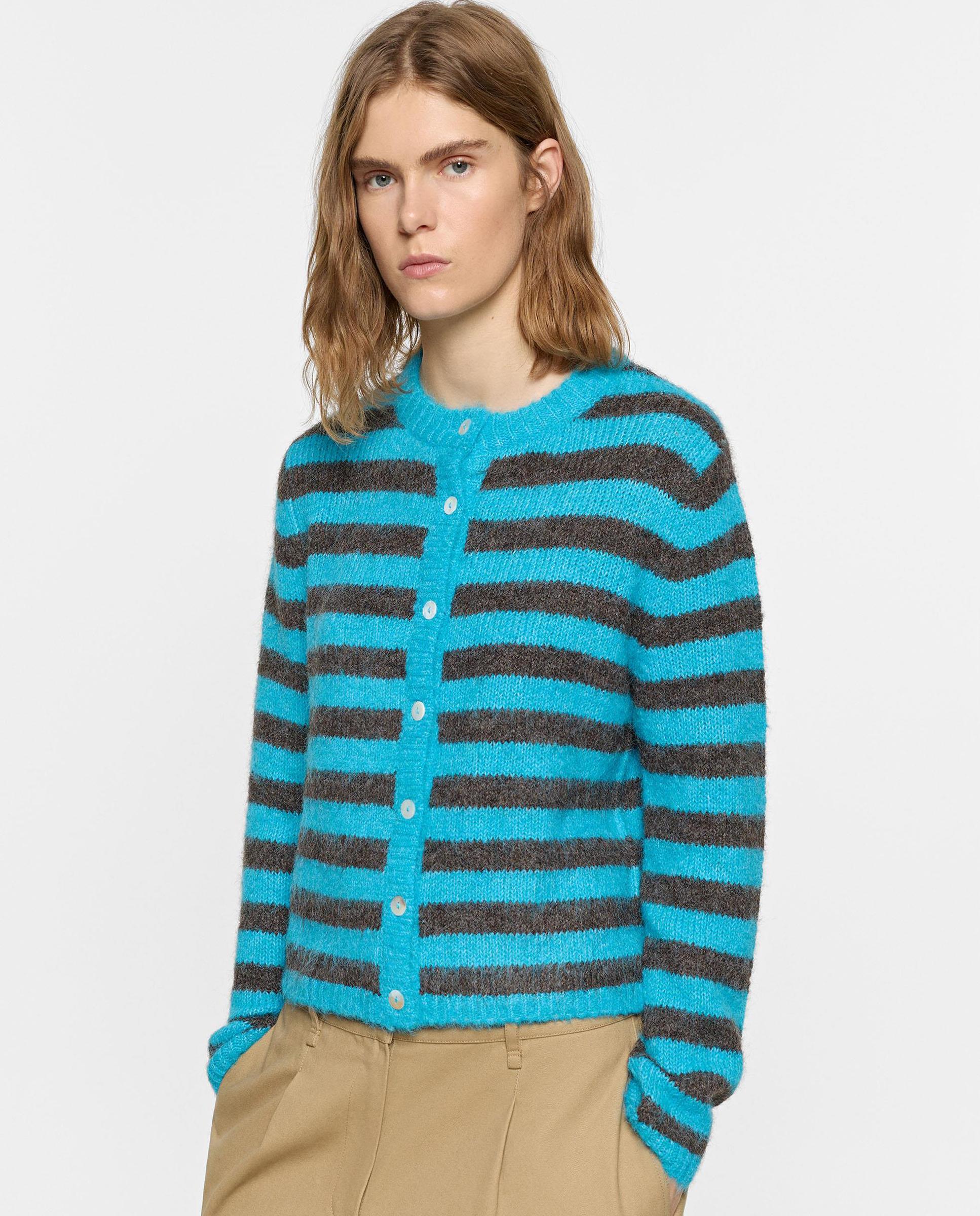 Imagen 3 de Cárdigan de mujer de punto con estampado de rayas - Parfois - Azul Azul