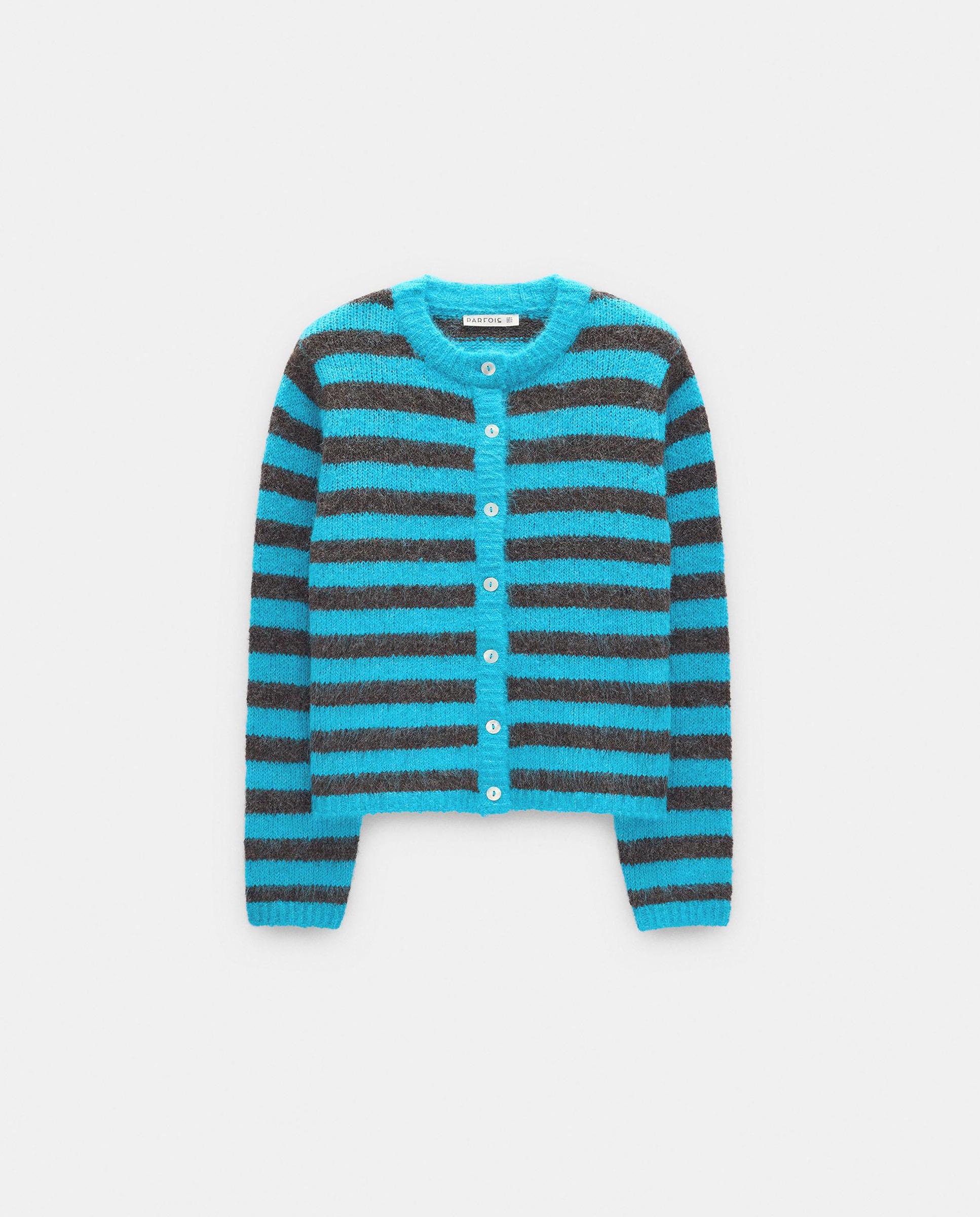 Imagen 5 de Cárdigan de mujer de punto con estampado de rayas - Parfois - Azul Azul