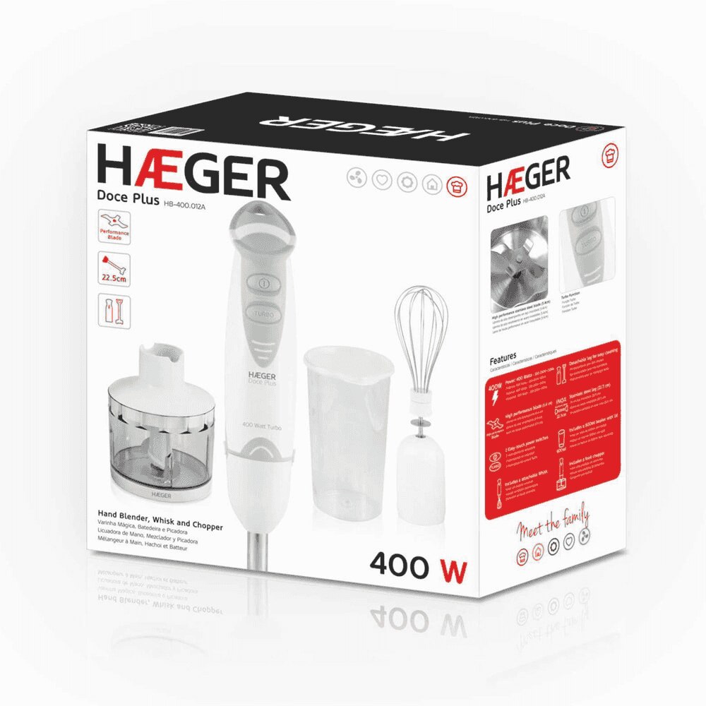 Batidora de mano Haeger Doce Plus 400W - Blanco Blanco-3