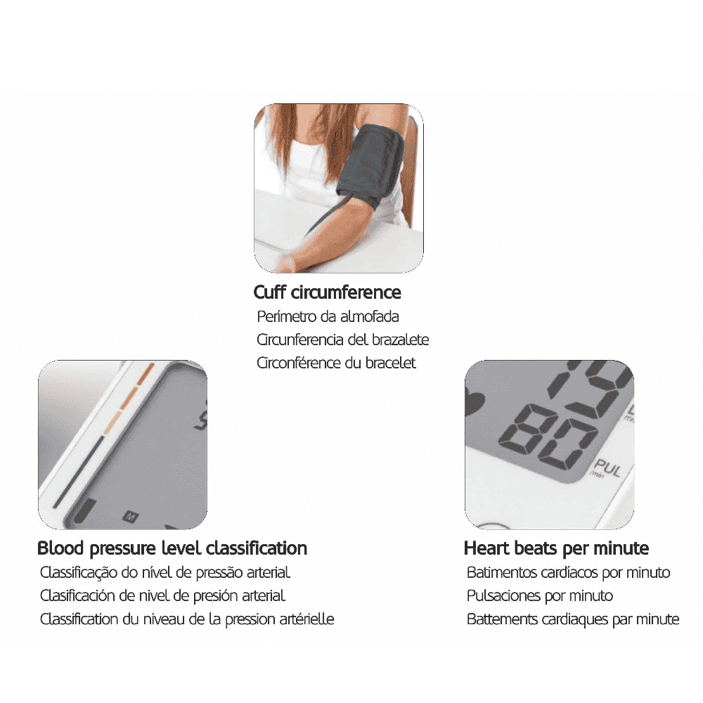 Tensiómetro de brazo Haeger Digi Heart - Blanco Blanco-2